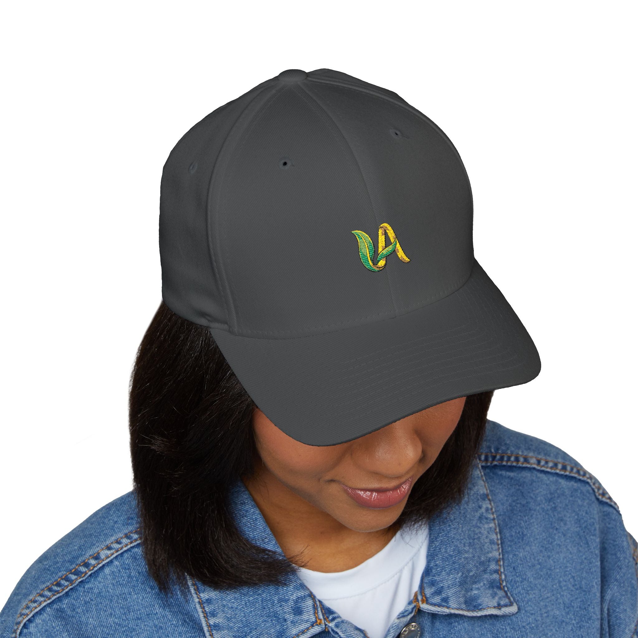 Embroidered 'UA UnikÂme Favicon ' Wave Logo Cap — White Structured Closed-Back Hat