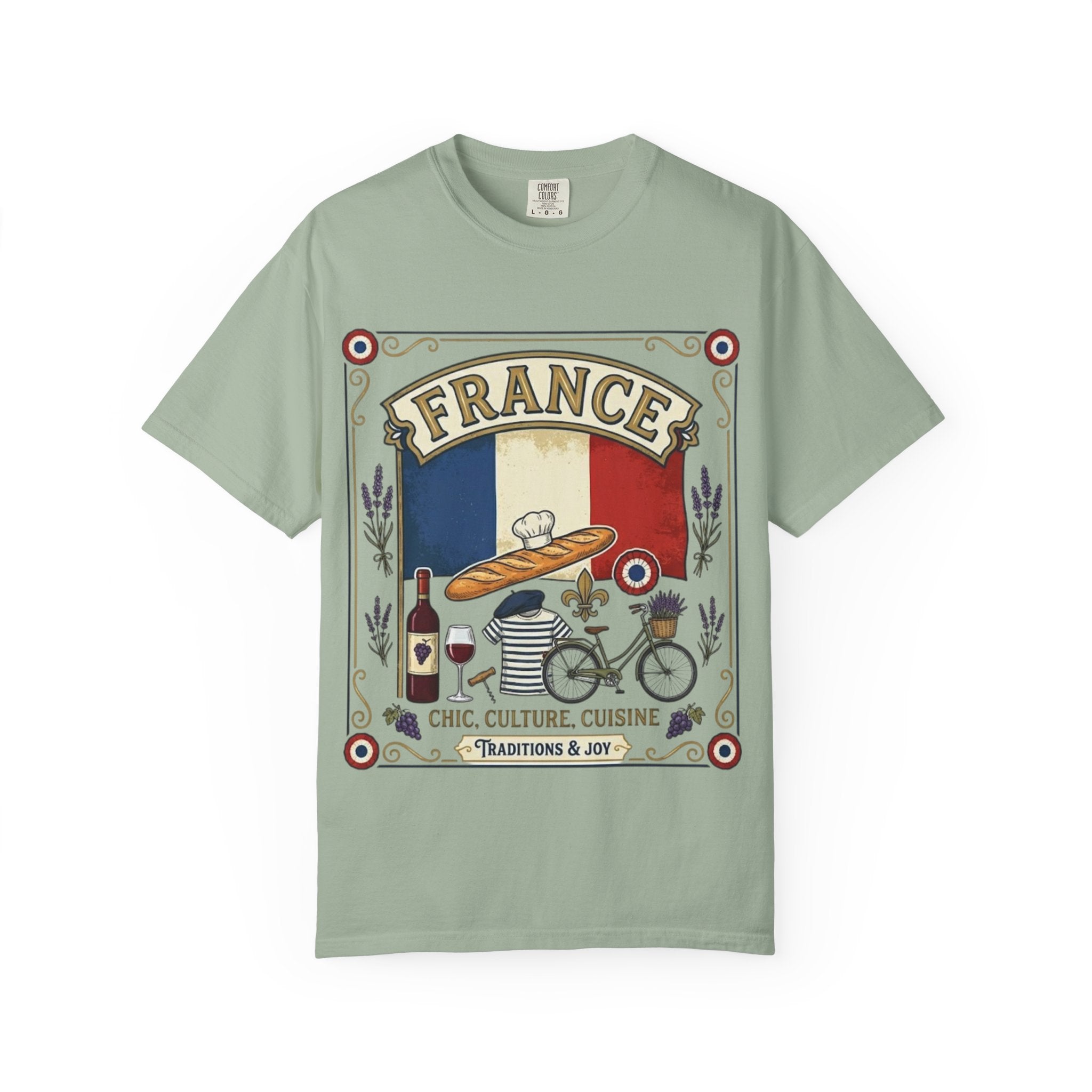 France Vintage Travel T-Shirt — Chic Culture Cuisine Design