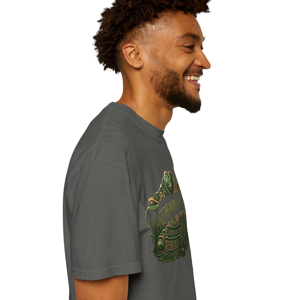 T-Shirt — 'Make the World Great Again' Vintage Green Crest Tee