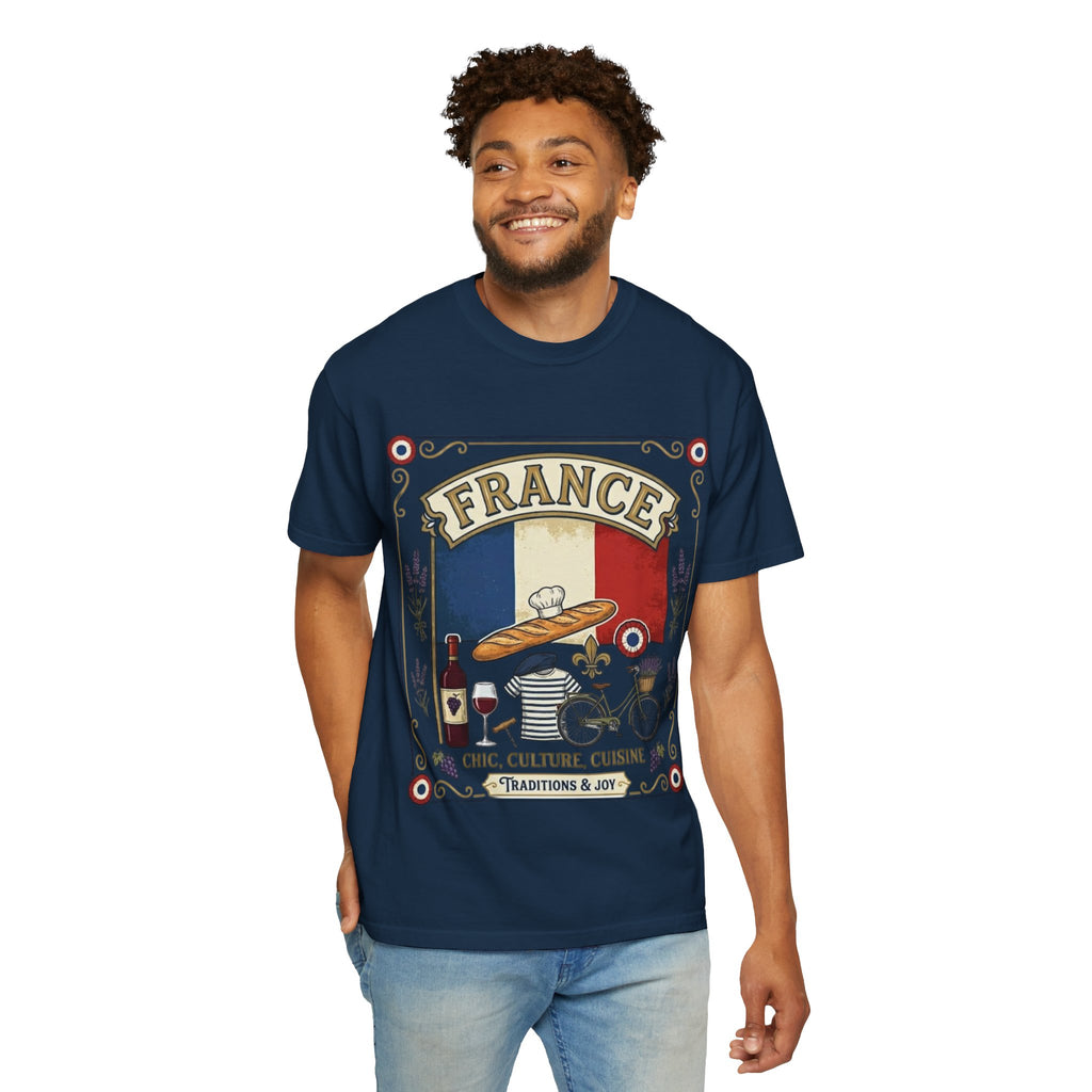 France Vintage Travel T-Shirt — Chic Culture Cuisine Design