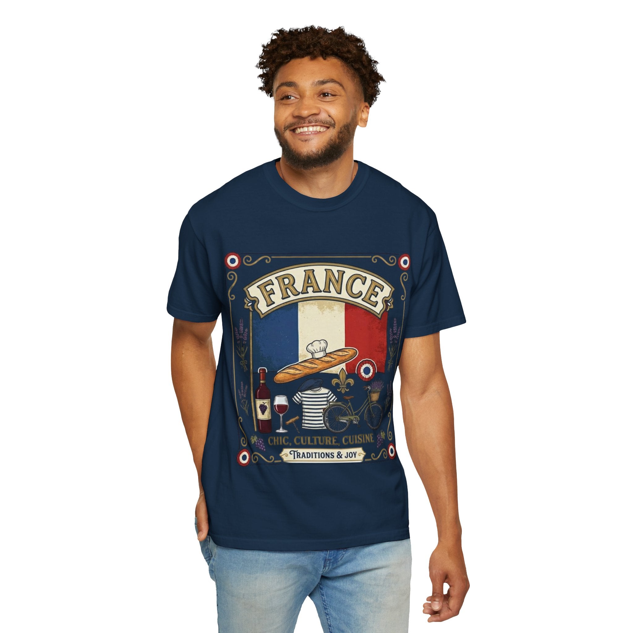France Vintage Travel T-Shirt — Chic Culture Cuisine Design