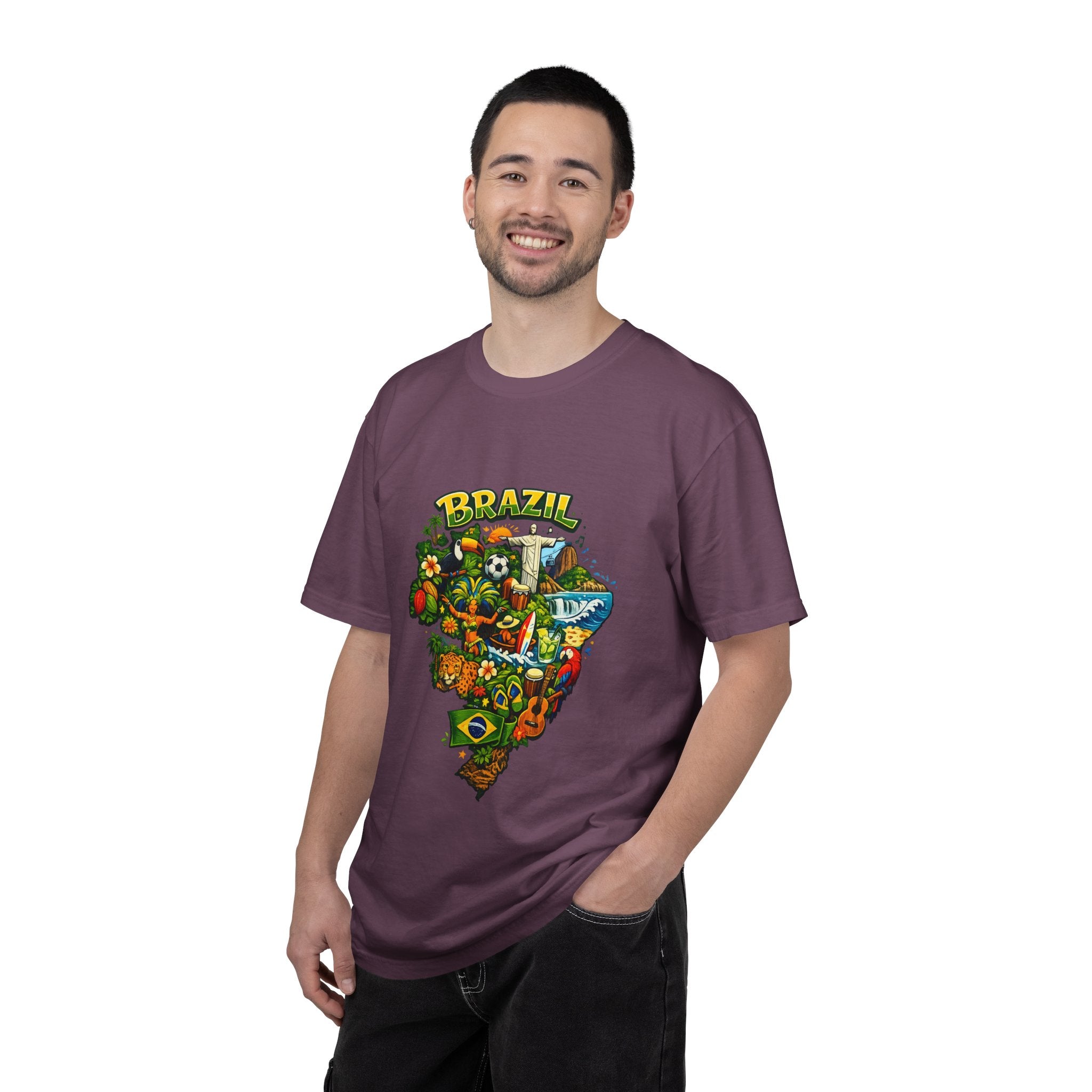 Brazil Map Graphic T-Shirt — Colorful Brazil Travel & Culture Tee