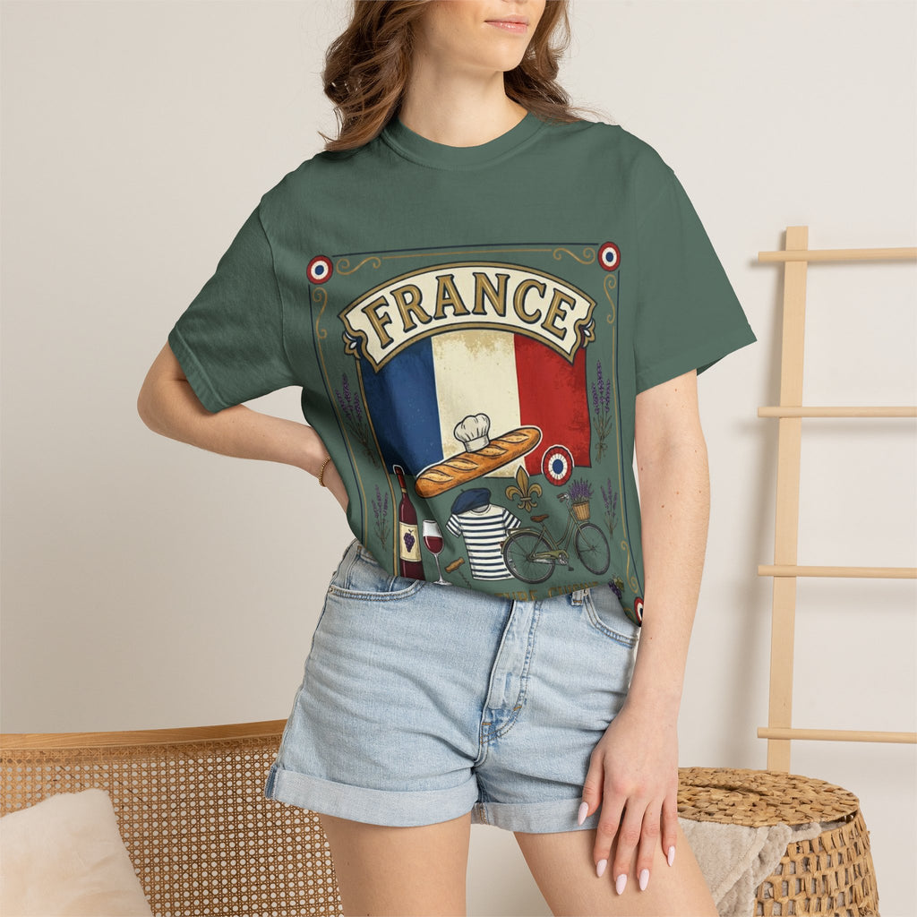 France Vintage Travel T-Shirt — Chic Culture Cuisine Design