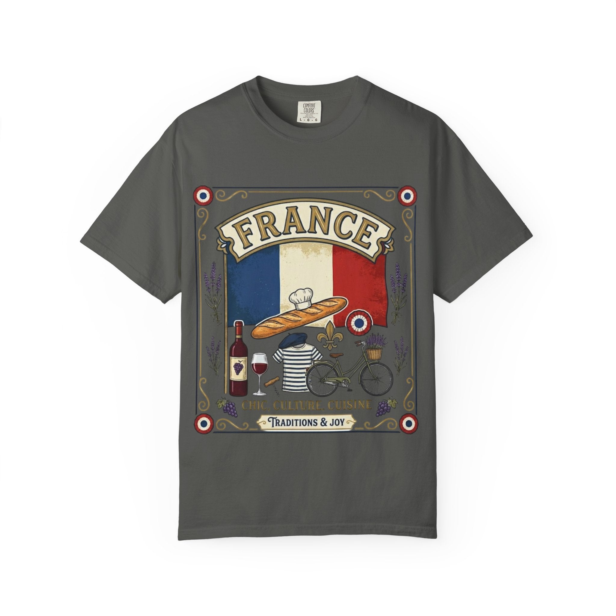 France Vintage Travel T-Shirt — Chic Culture Cuisine Design