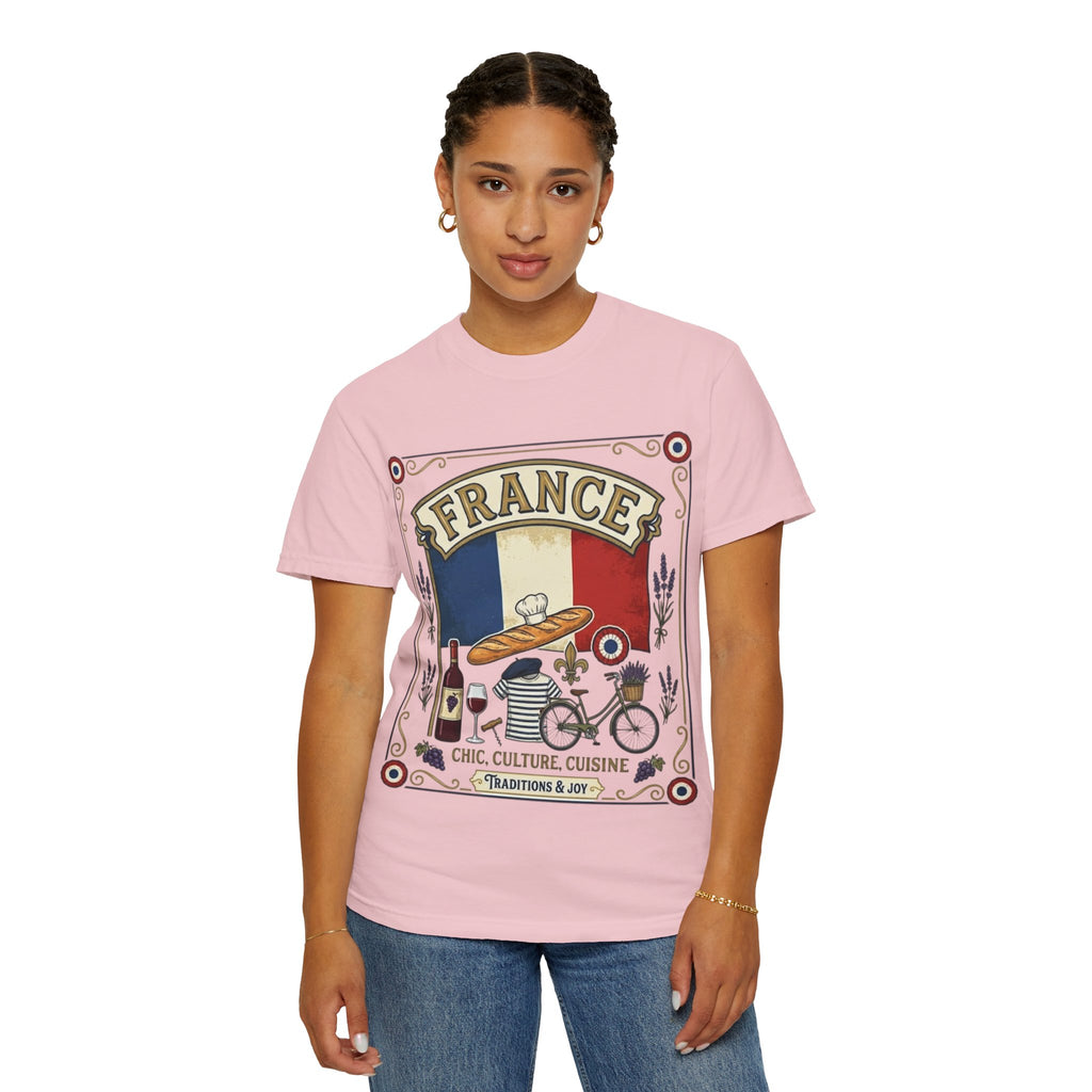 France Vintage Travel T-Shirt — Chic Culture Cuisine Design