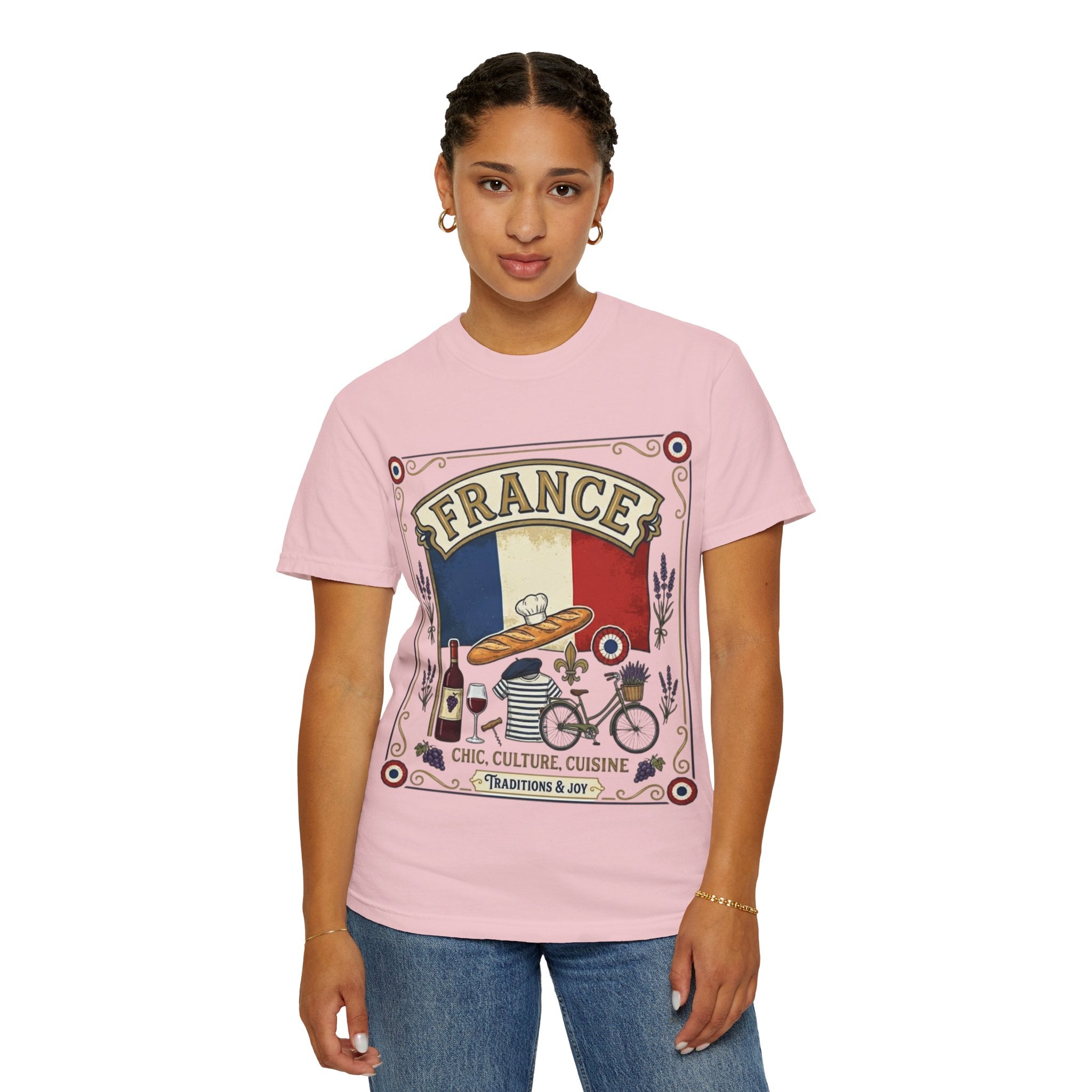 France Vintage Travel T-Shirt — Chic Culture Cuisine Design