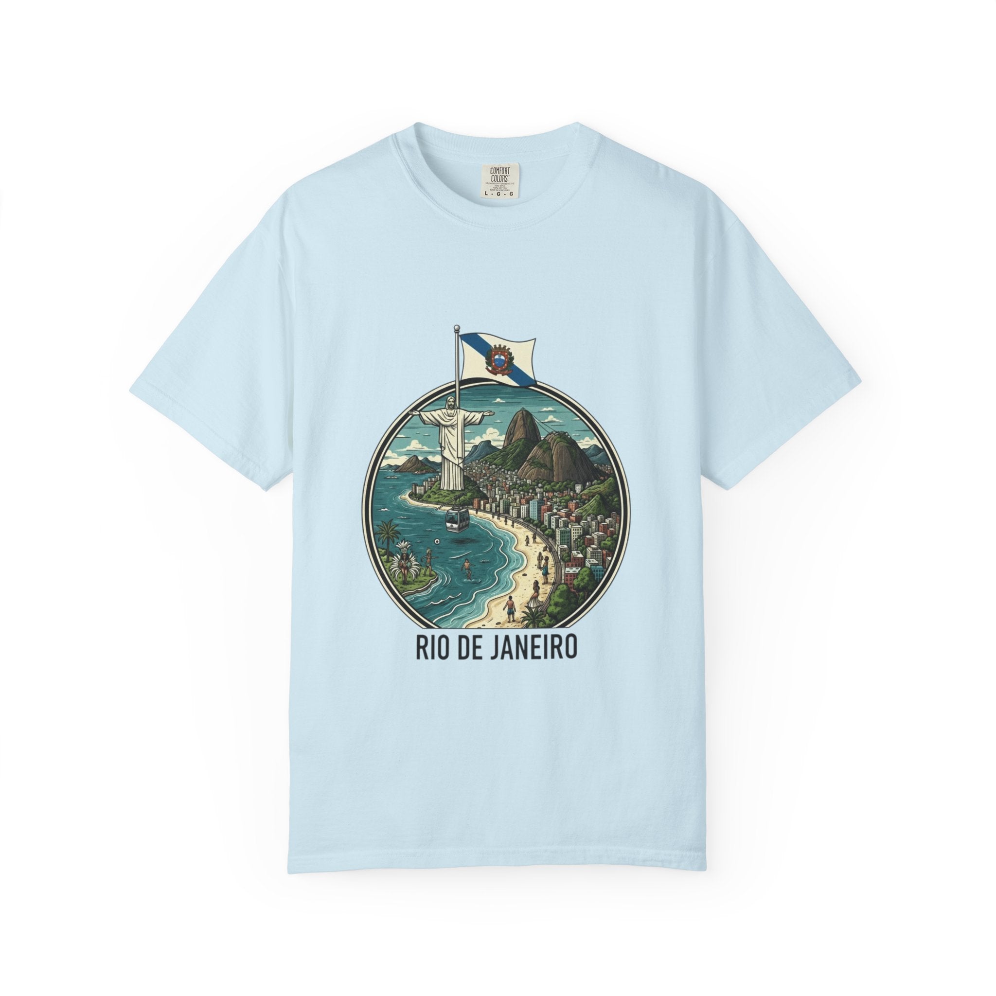 Rio de Janeiro Vintage Travel T-Shirt — Copacabana & Christ the Redeemer Graphic