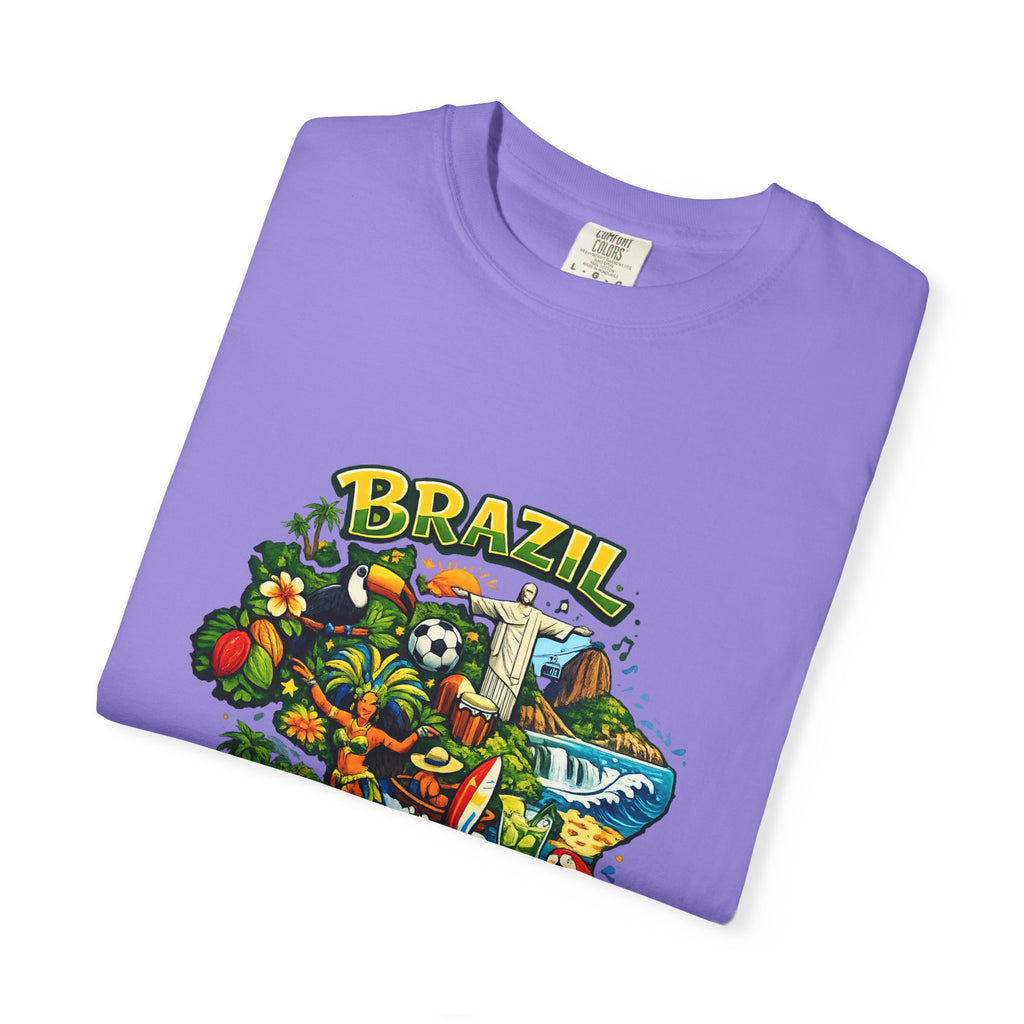 Brazil Map Graphic T-Shirt — Colorful Brazil Travel & Culture Tee