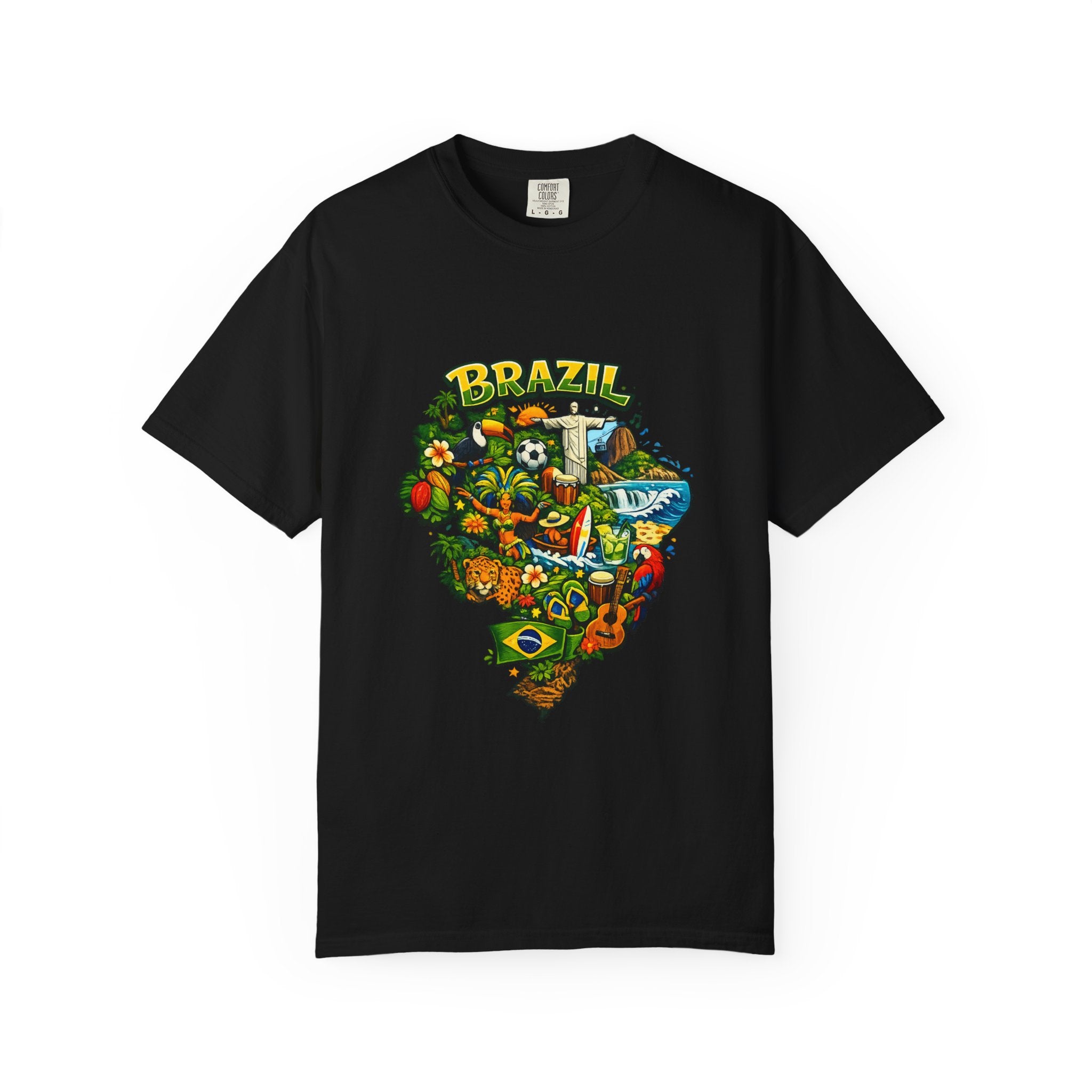Brazil Map Graphic T-Shirt — Colorful Brazil Travel & Culture Tee