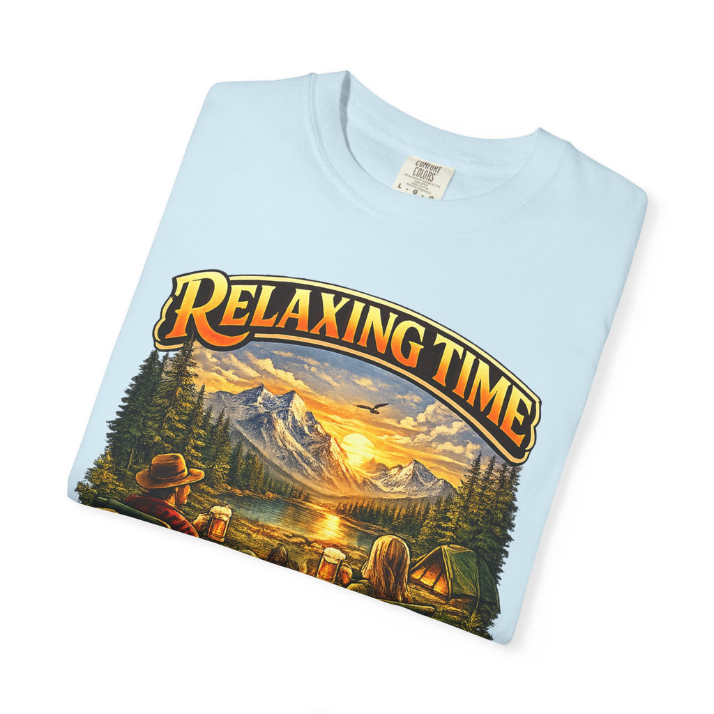 Relaxing Time T-Shirt — "Unplug & Unwind" Camping Graphic Tee