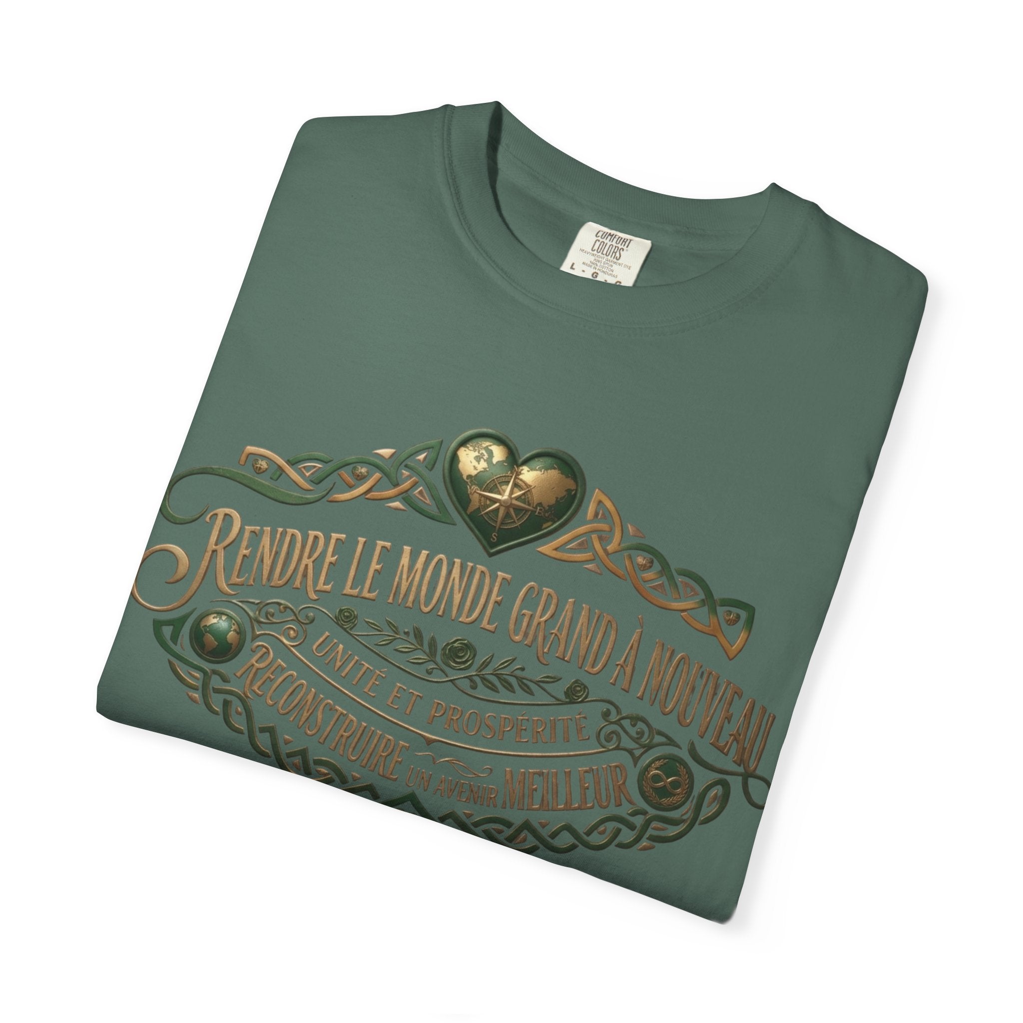 French Blessing T-Shirt — "Rendre le monde grand à nouveau" Vintage Heart Design