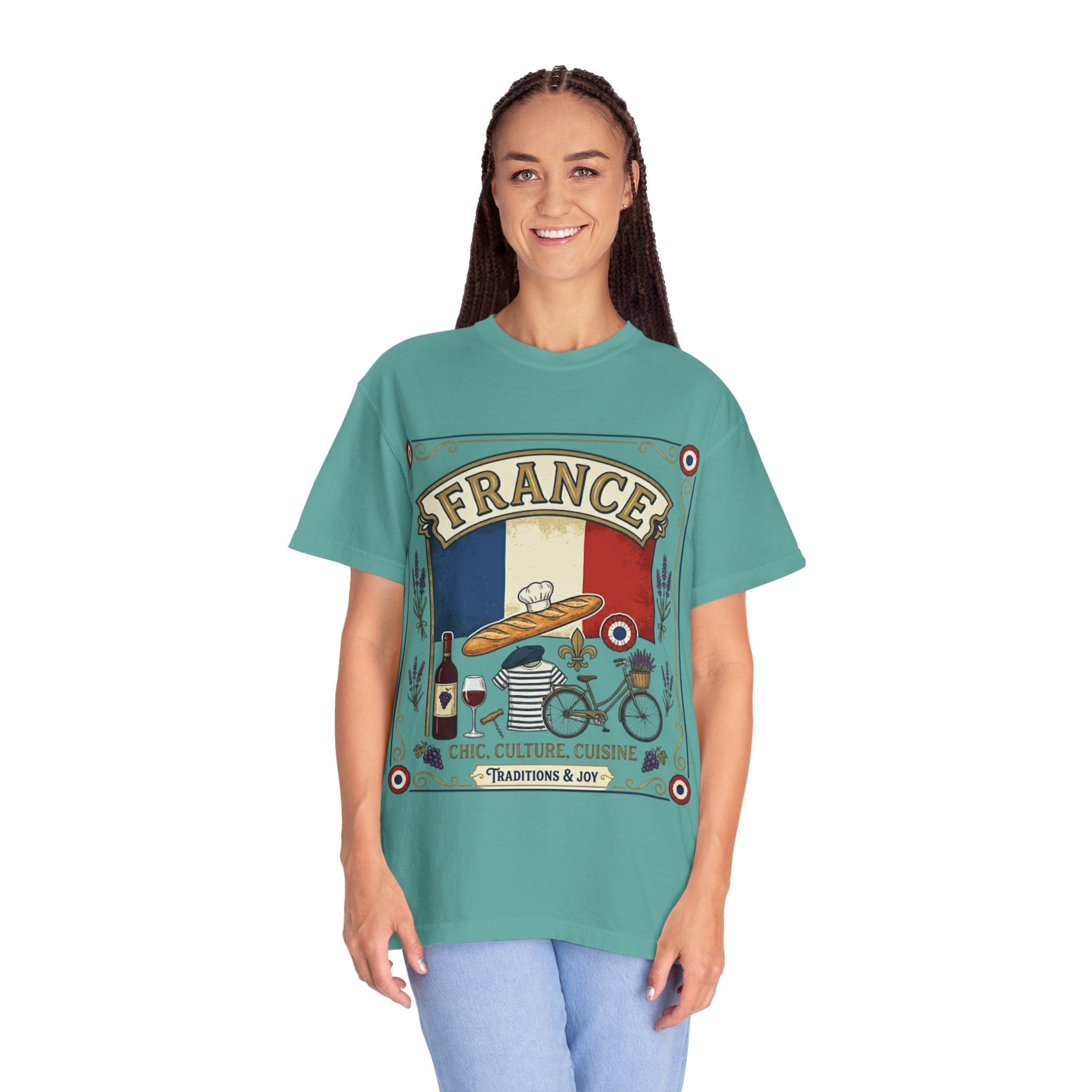 France Vintage Travel T-Shirt — Chic Culture Cuisine Design