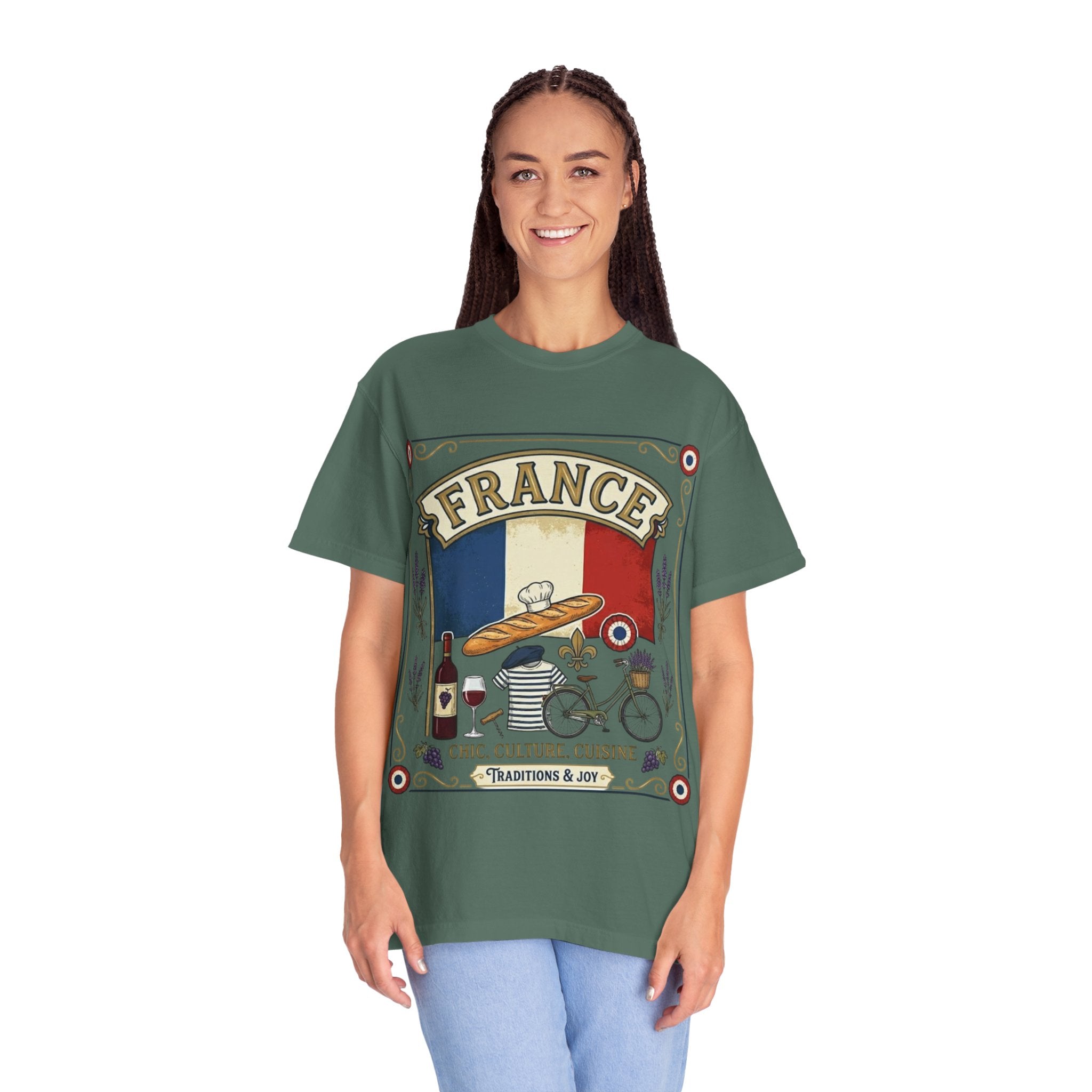 France Vintage Travel T-Shirt — Chic Culture Cuisine Design