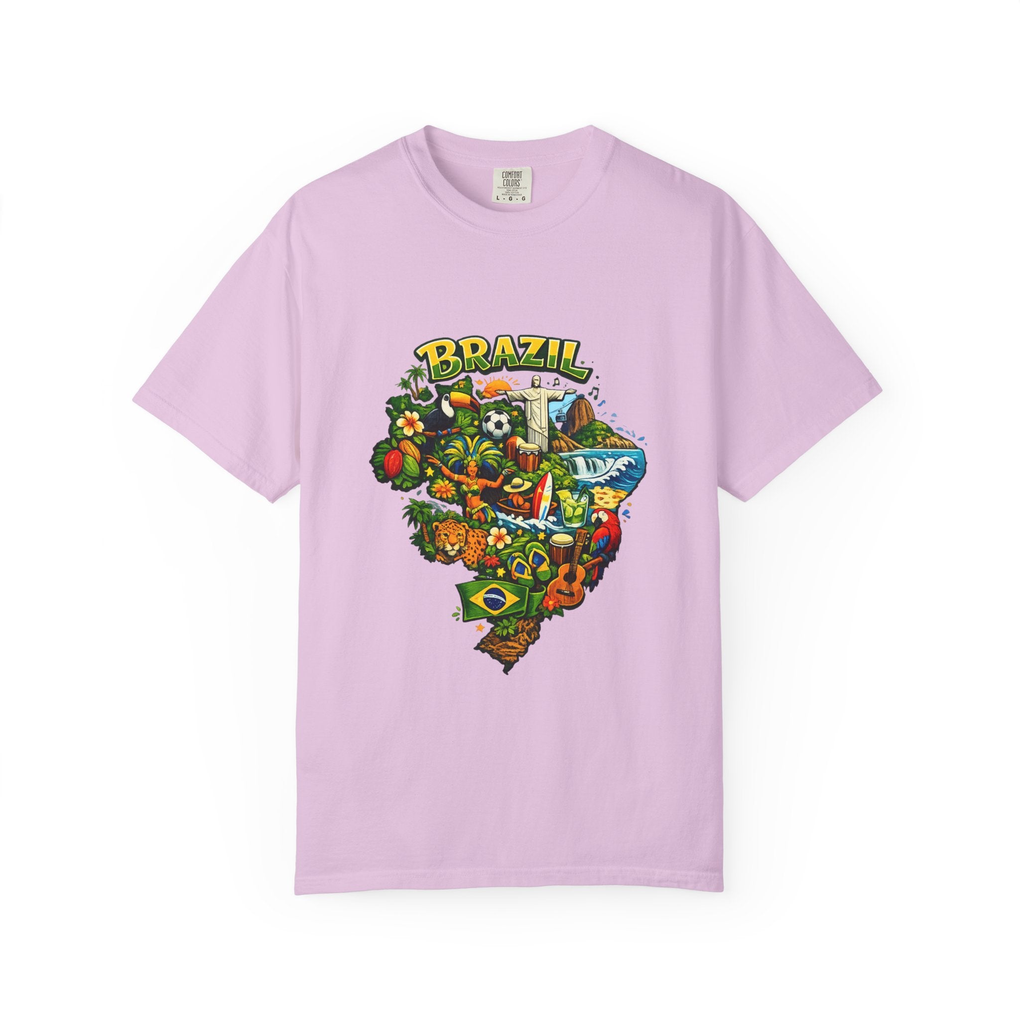 Brazil Map Graphic T-Shirt — Colorful Brazil Travel & Culture Tee