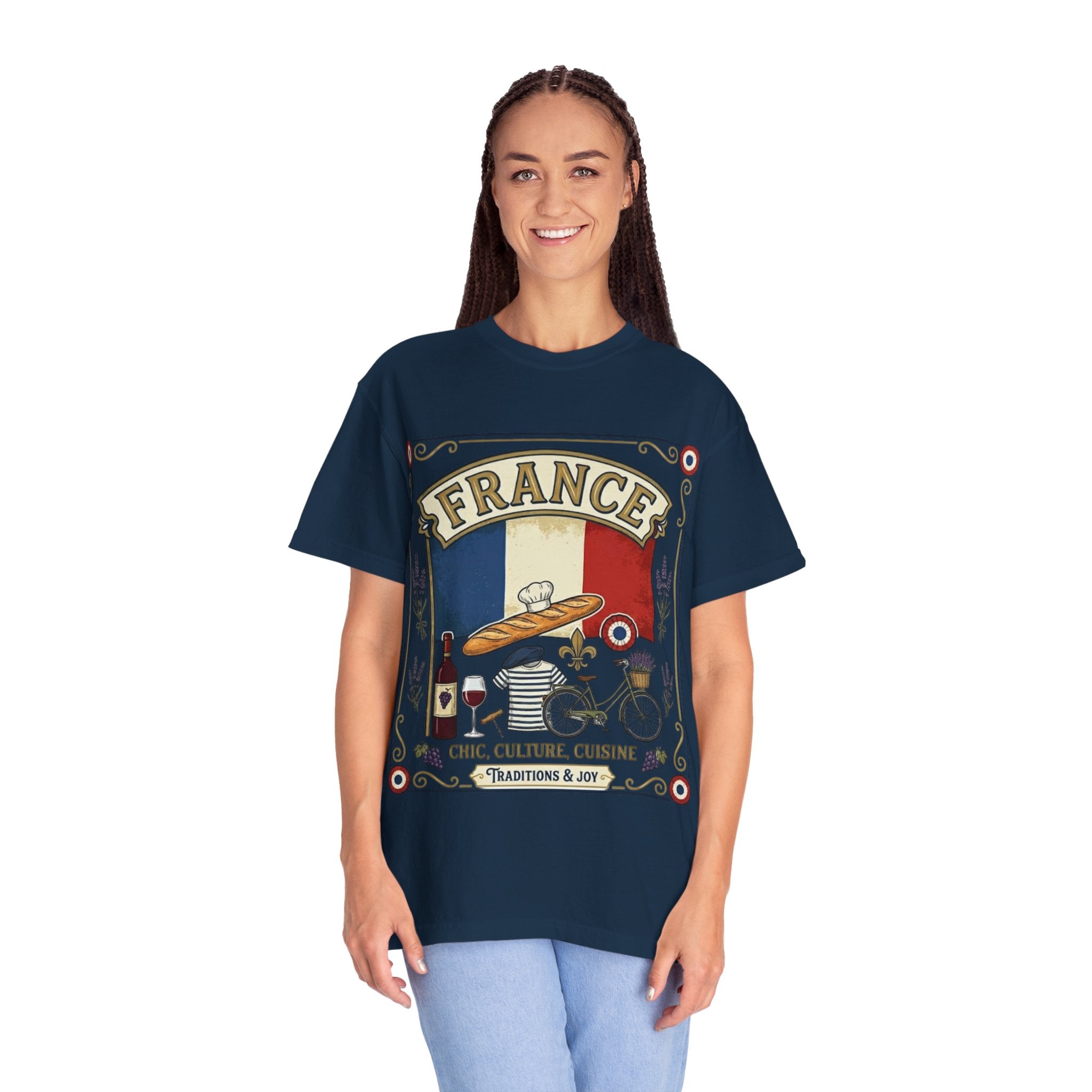 France Vintage Travel T-Shirt — Chic Culture Cuisine Design