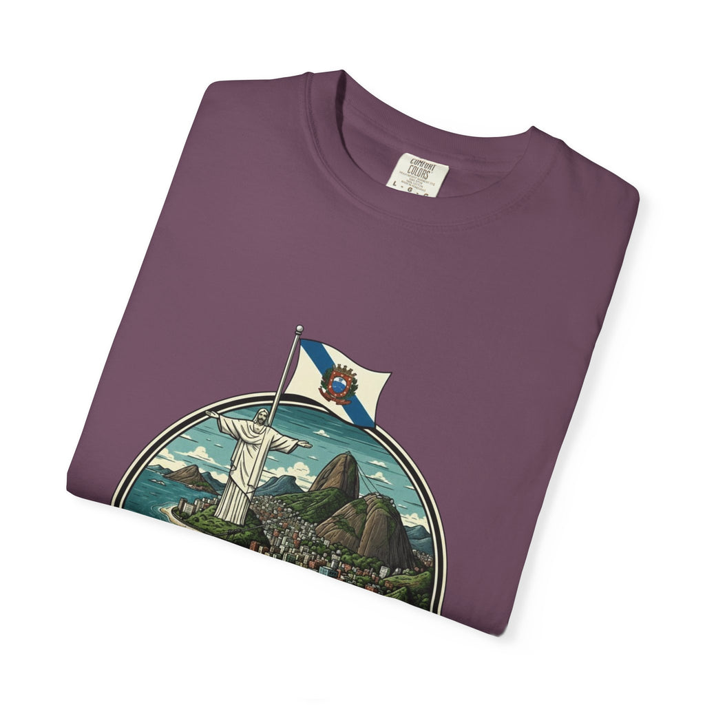 Rio de Janeiro Vintage Travel T-Shirt — Copacabana & Christ the Redeemer Graphic