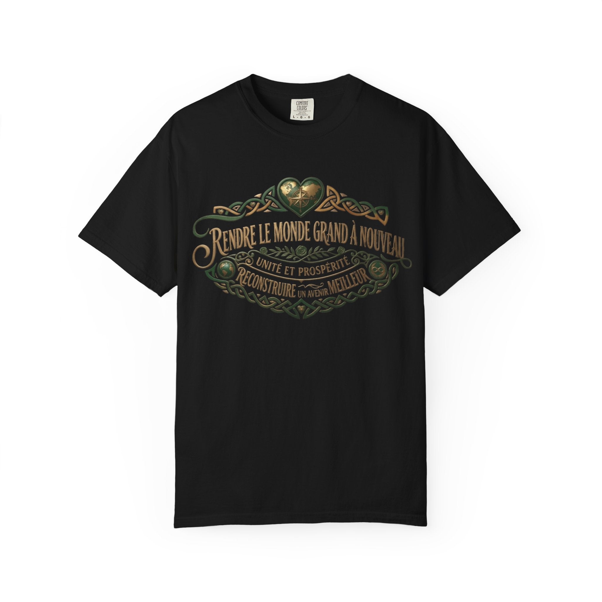 French Blessing T-Shirt — "Rendre le monde grand à nouveau" Vintage Heart Design