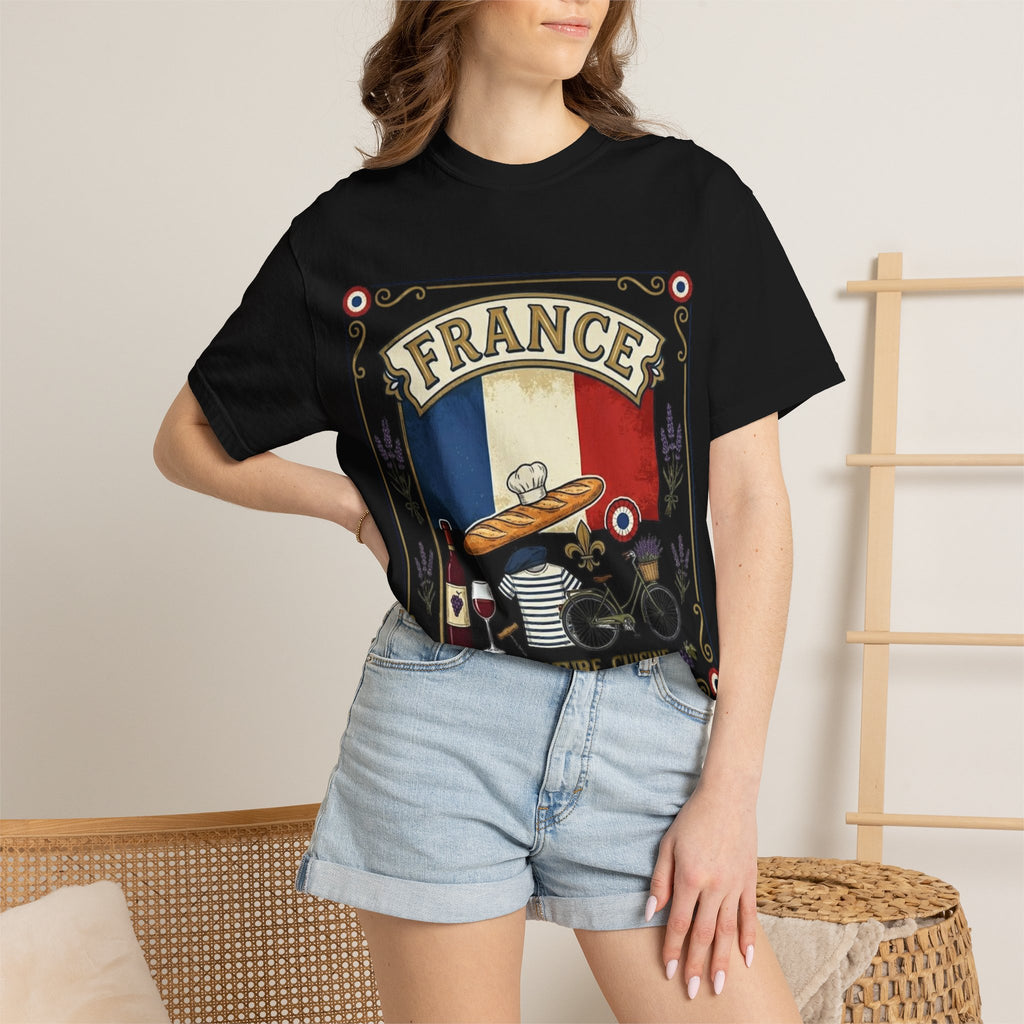 France Vintage Travel T-Shirt — Chic Culture Cuisine Design