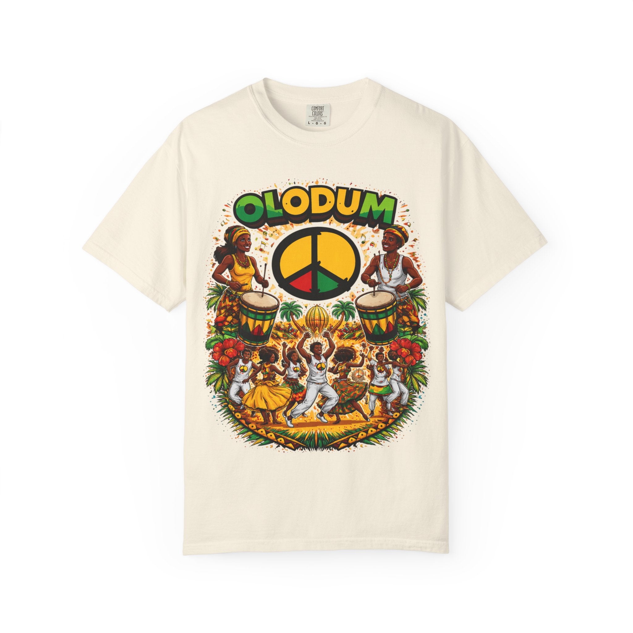 Olodum Peace Drum T-Shirt — Afro-Brazilian Samba Festival Tee