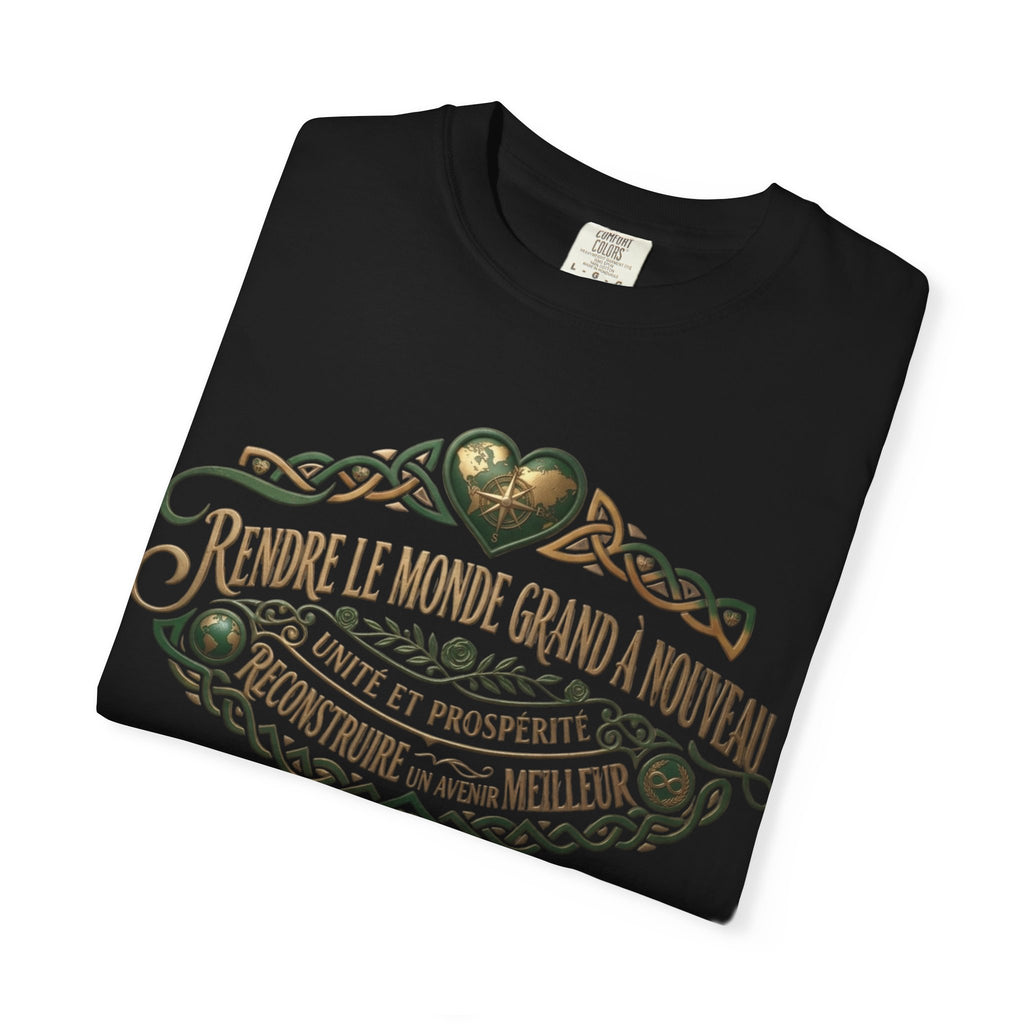 French Blessing T-Shirt — "Rendre le monde grand à nouveau" Vintage Heart Design