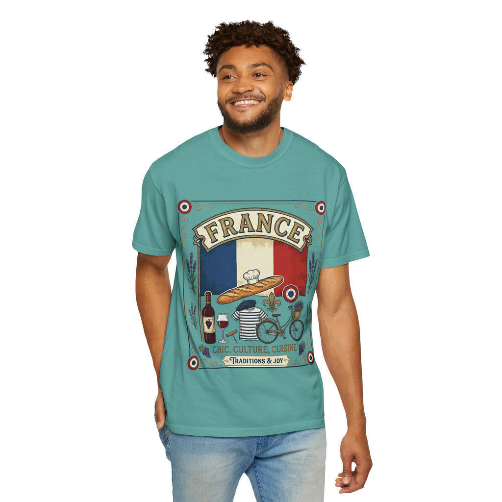 France Vintage Travel T-Shirt — Chic Culture Cuisine Design