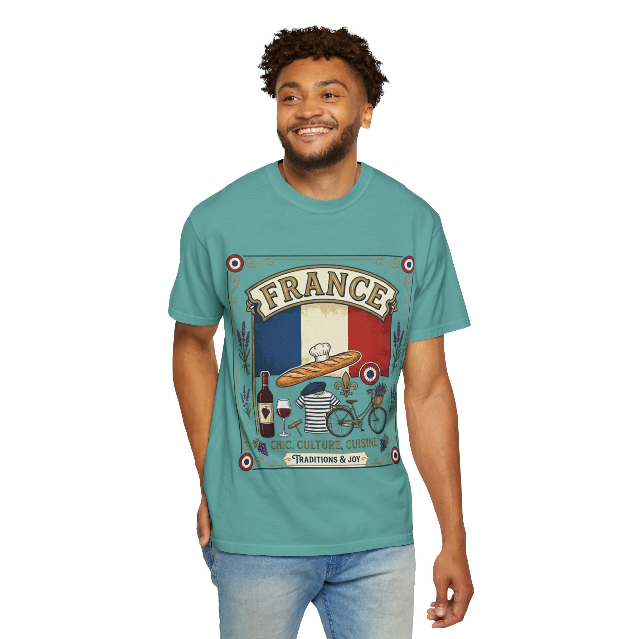 France Vintage Travel T-Shirt — Chic Culture Cuisine Design