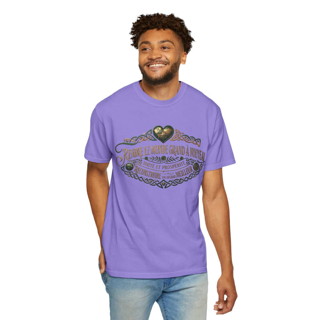 French Blessing T-Shirt — "Rendre le monde grand à nouveau" Vintage Heart Design