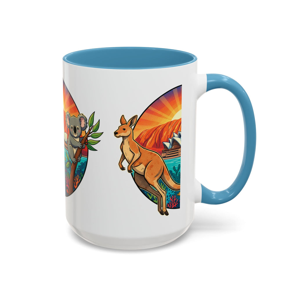 Australian Sunset Coffee Mug — Kangaroo & Koala Sydney Opera House Design