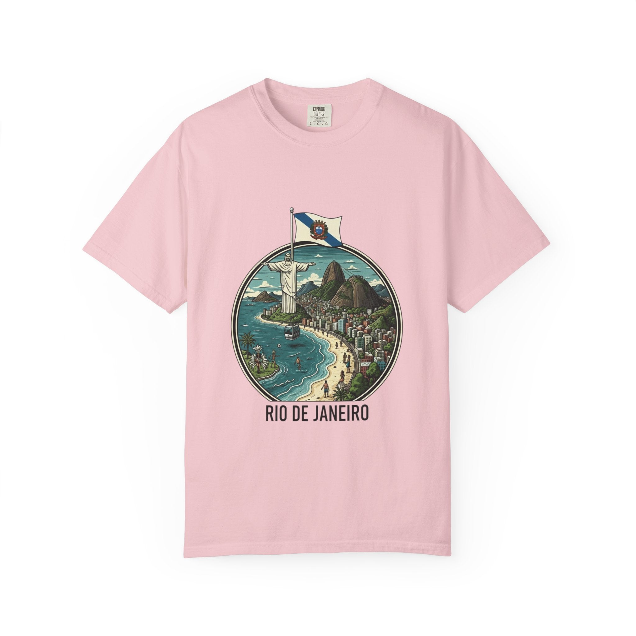 Rio de Janeiro Vintage Travel T-Shirt — Copacabana & Christ the Redeemer Graphic