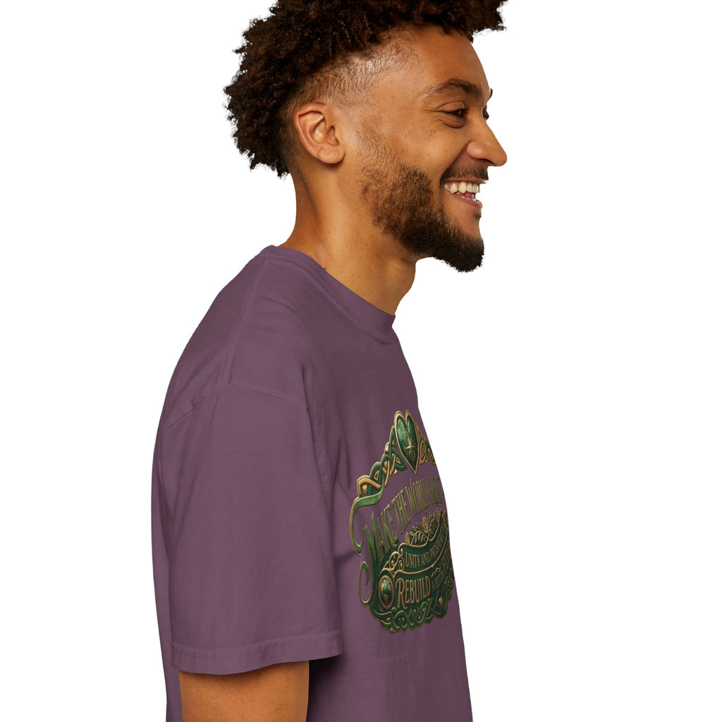 T-Shirt — 'Make the World Great Again' Vintage Green Crest Tee