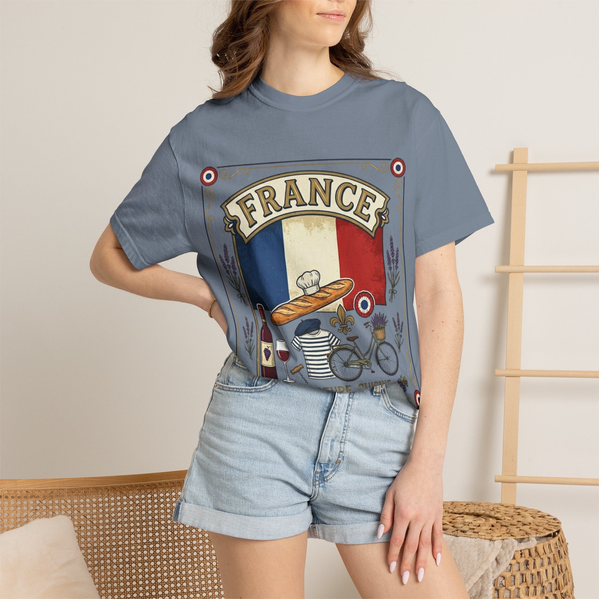 France Vintage Travel T-Shirt — Chic Culture Cuisine Design