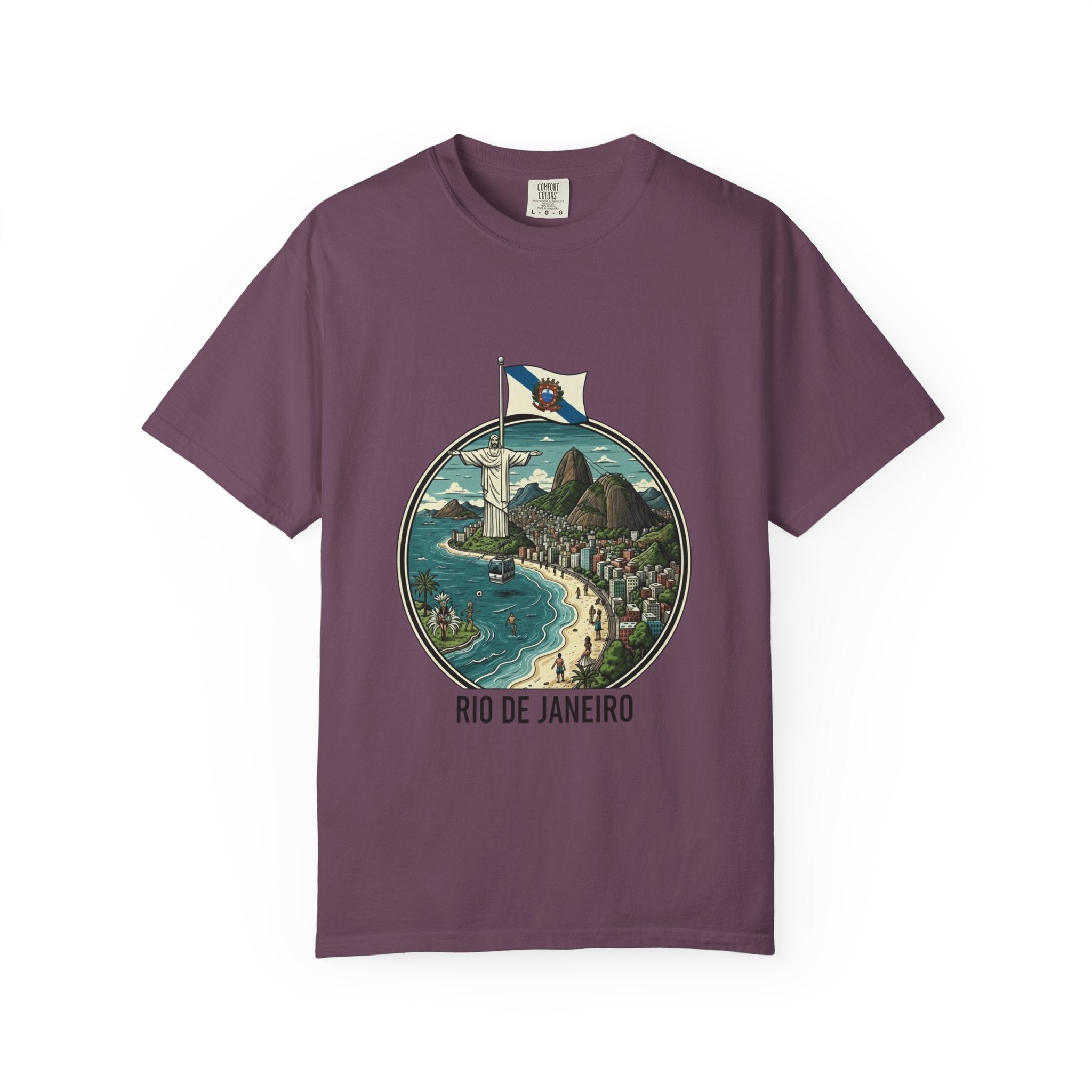 Rio de Janeiro Vintage Travel T-Shirt — Copacabana & Christ the Redeemer Graphic