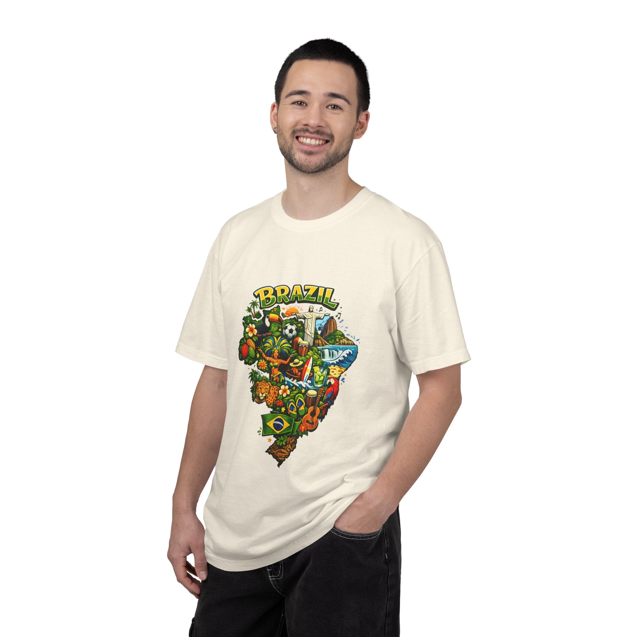 Brazil Map Graphic T-Shirt — Colorful Brazil Travel & Culture Tee