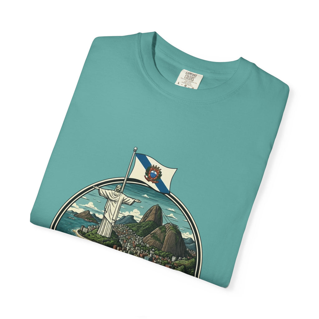 Rio de Janeiro Vintage Travel T-Shirt — Copacabana & Christ the Redeemer Graphic