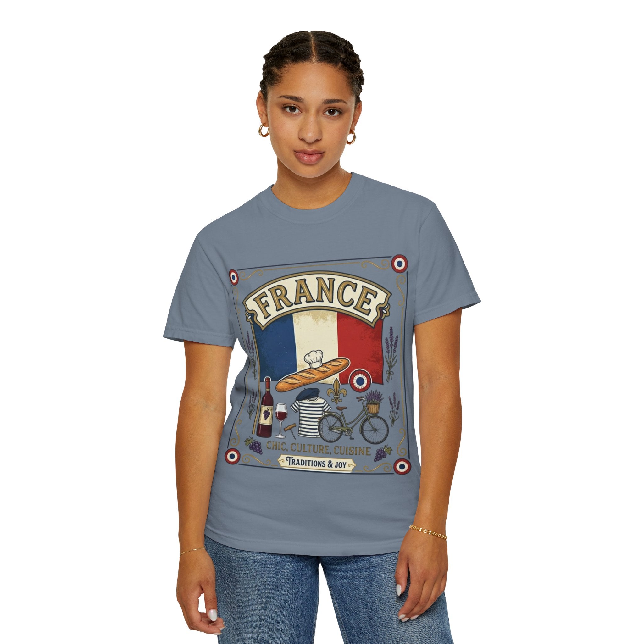 France Vintage Travel T-Shirt — Chic Culture Cuisine Design