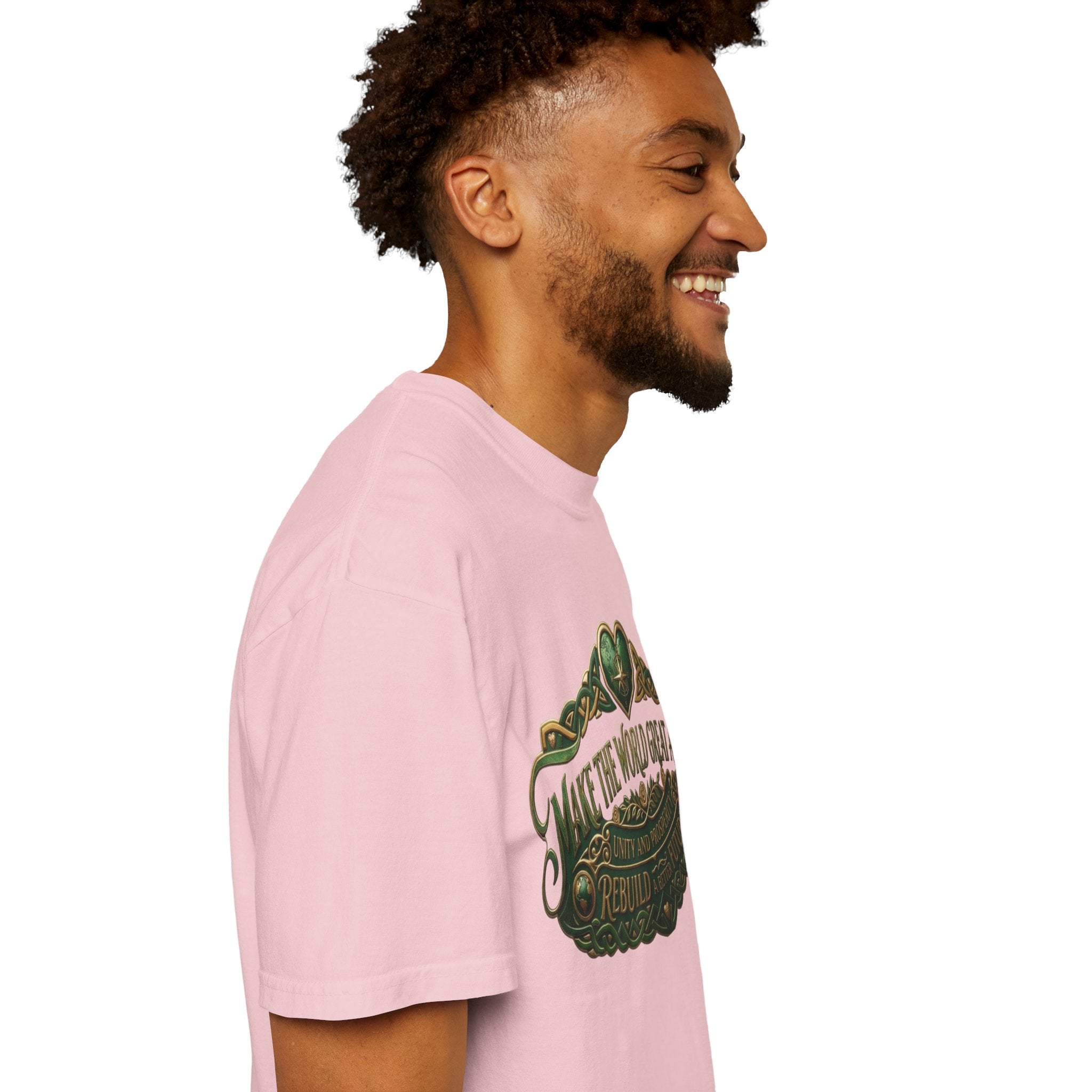 T-Shirt — 'Make the World Great Again' Vintage Green Crest Tee