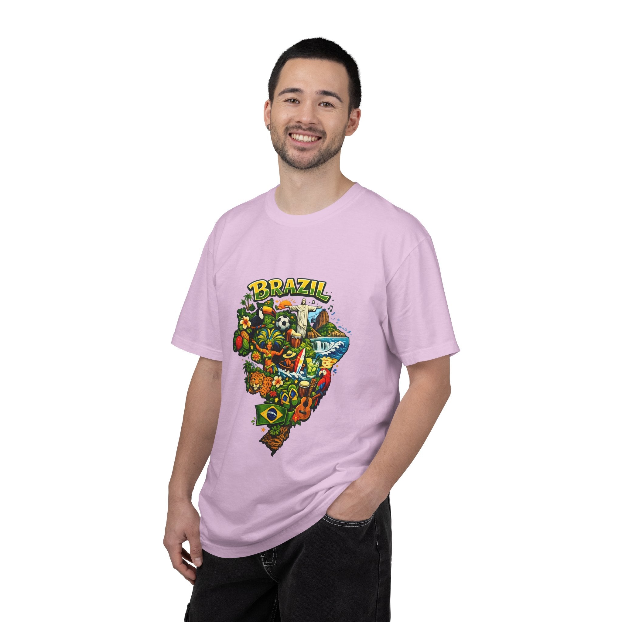 Brazil Map Graphic T-Shirt — Colorful Brazil Travel & Culture Tee