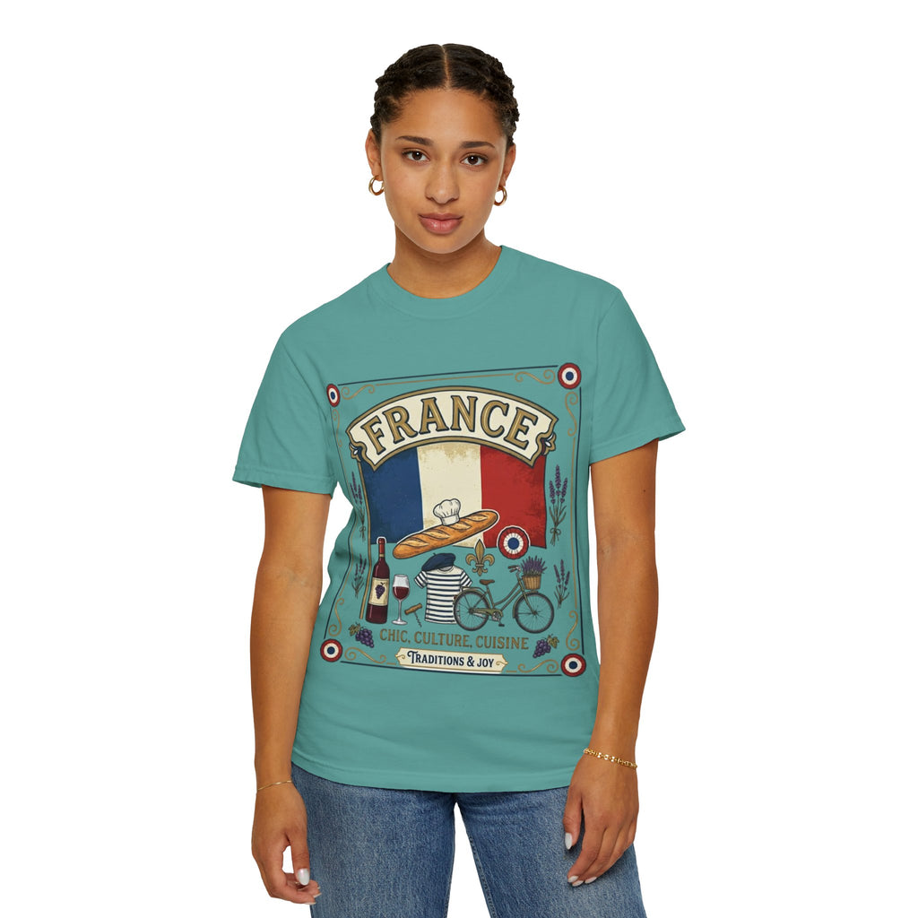 France Vintage Travel T-Shirt — Chic Culture Cuisine Design
