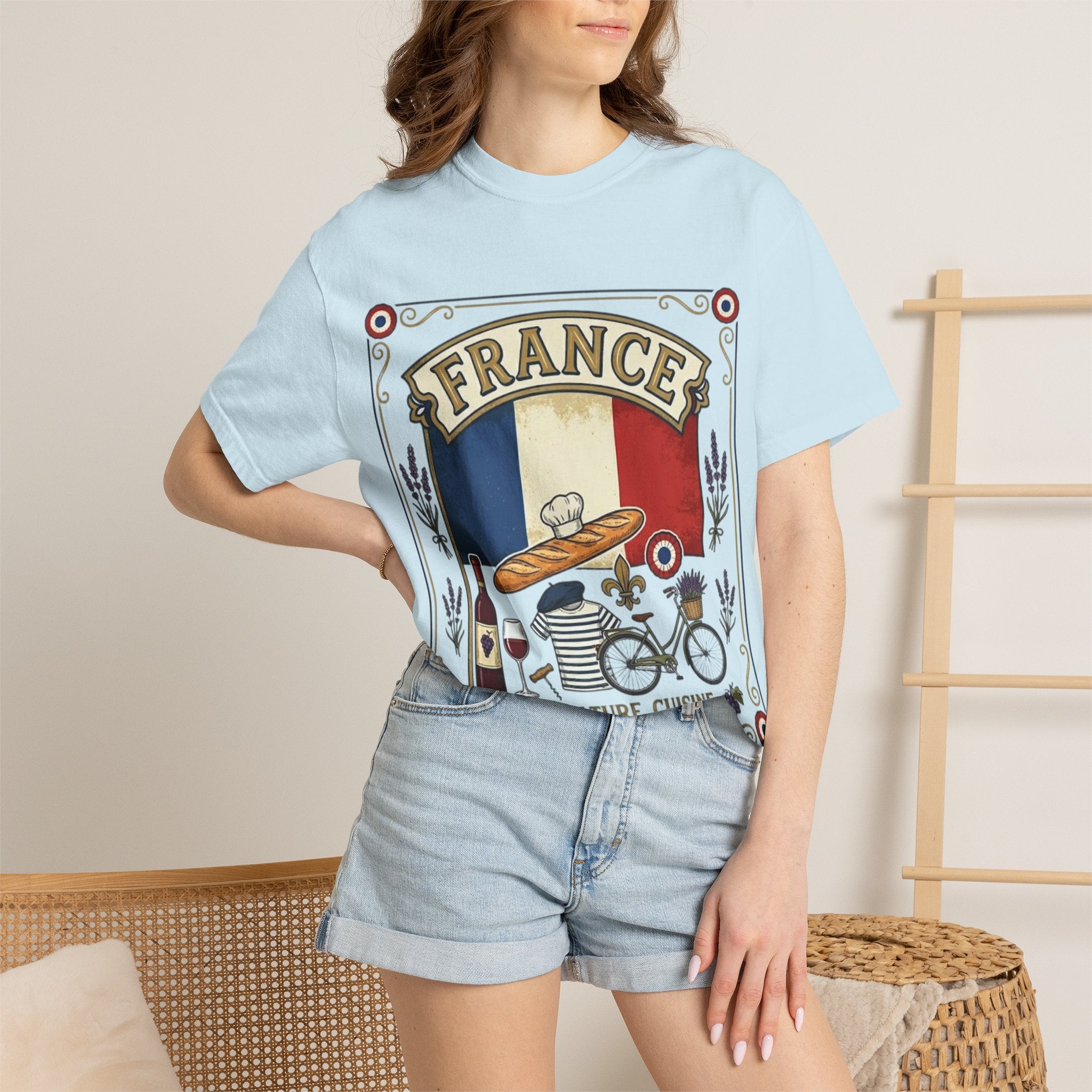France Vintage Travel T-Shirt — Chic Culture Cuisine Design