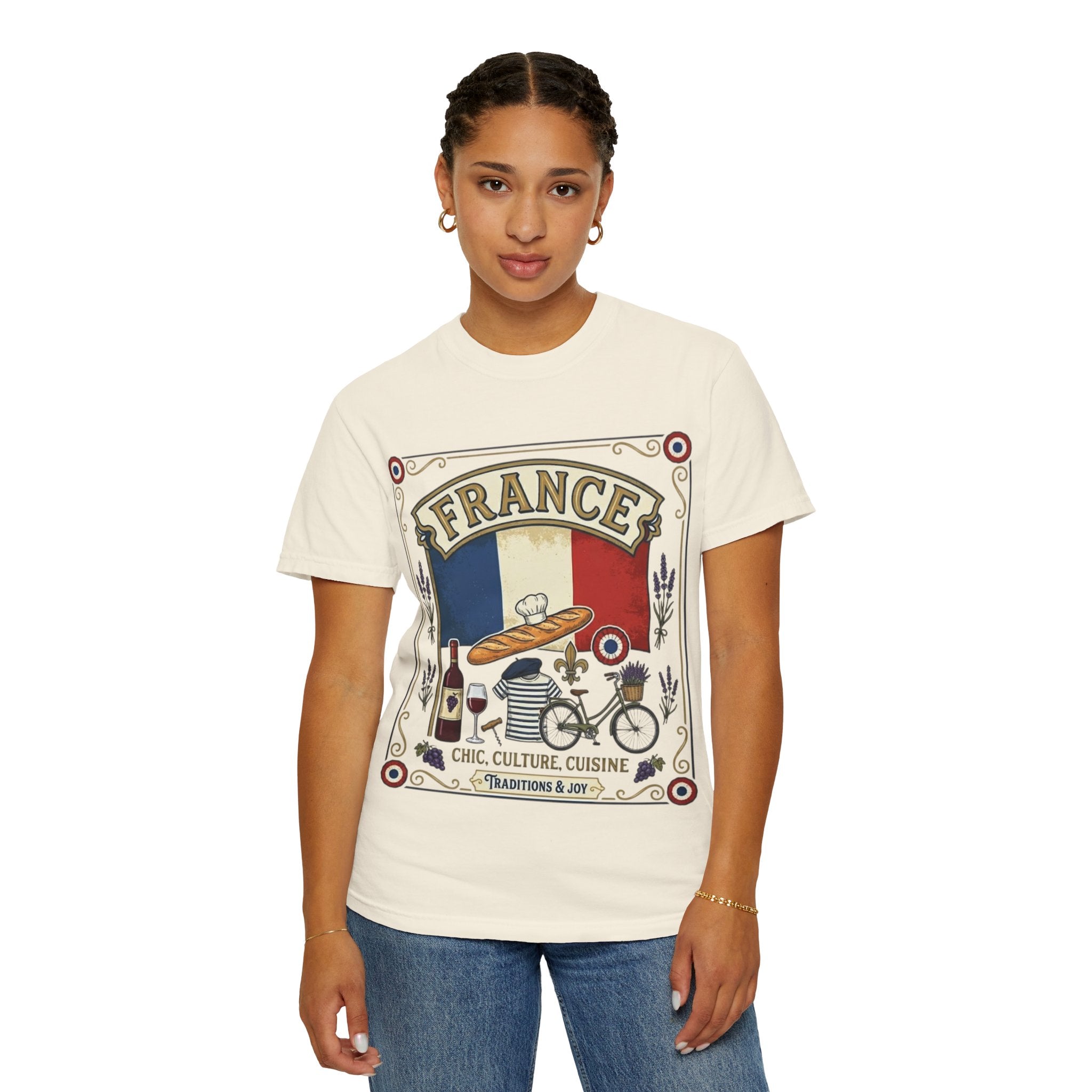 France Vintage Travel T-Shirt — Chic Culture Cuisine Design