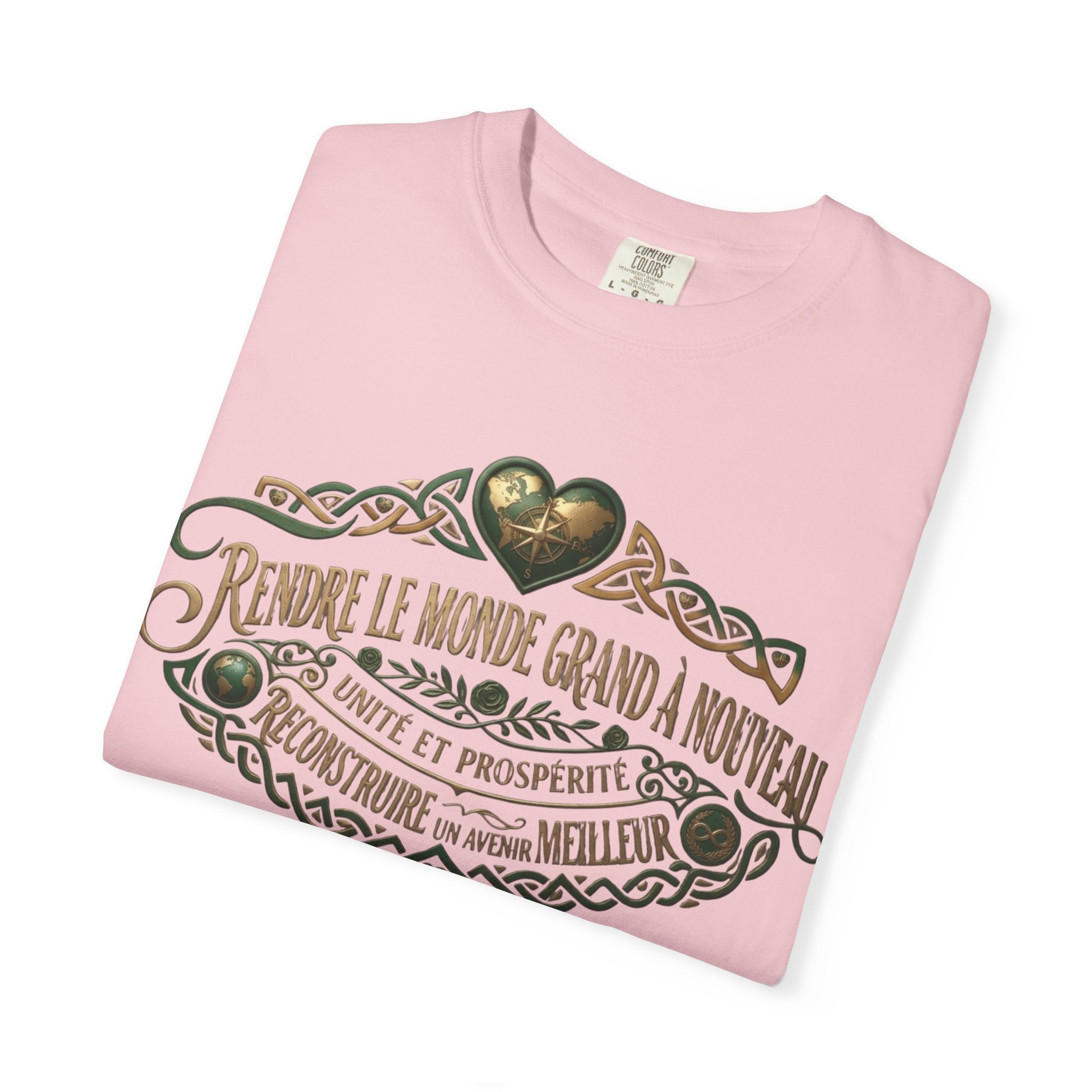French Blessing T-Shirt — "Rendre le monde grand à nouveau" Vintage Heart Design