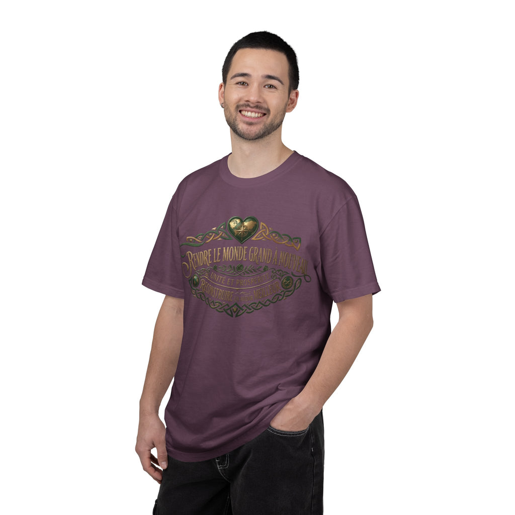 French Blessing T-Shirt — "Rendre le monde grand à nouveau" Vintage Heart Design