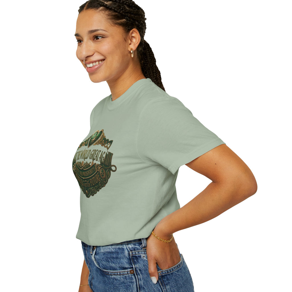 T-Shirt — 'Make the World Great Again' Vintage Green Crest Tee