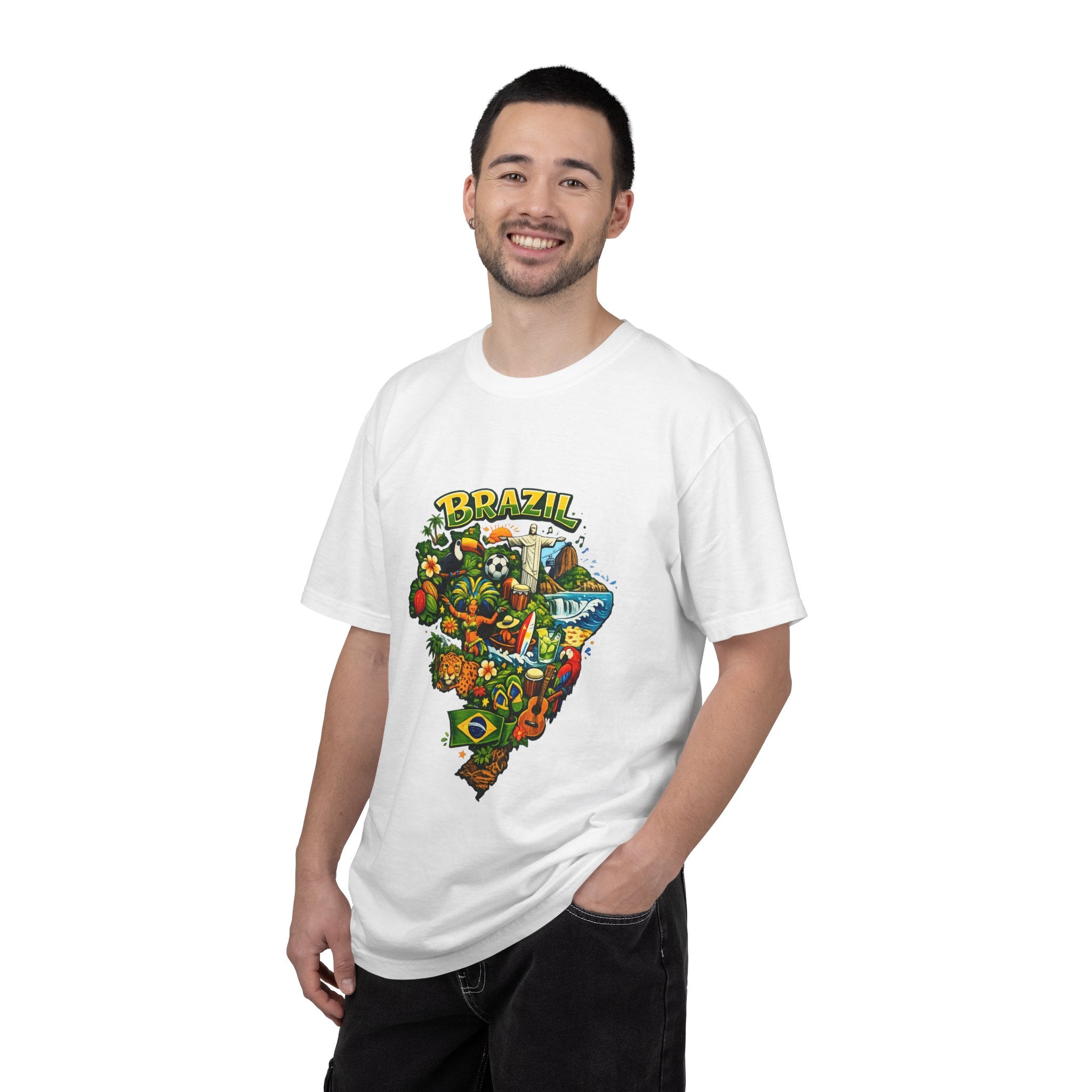 Brazil Map Graphic T-Shirt — Colorful Brazil Travel & Culture Tee