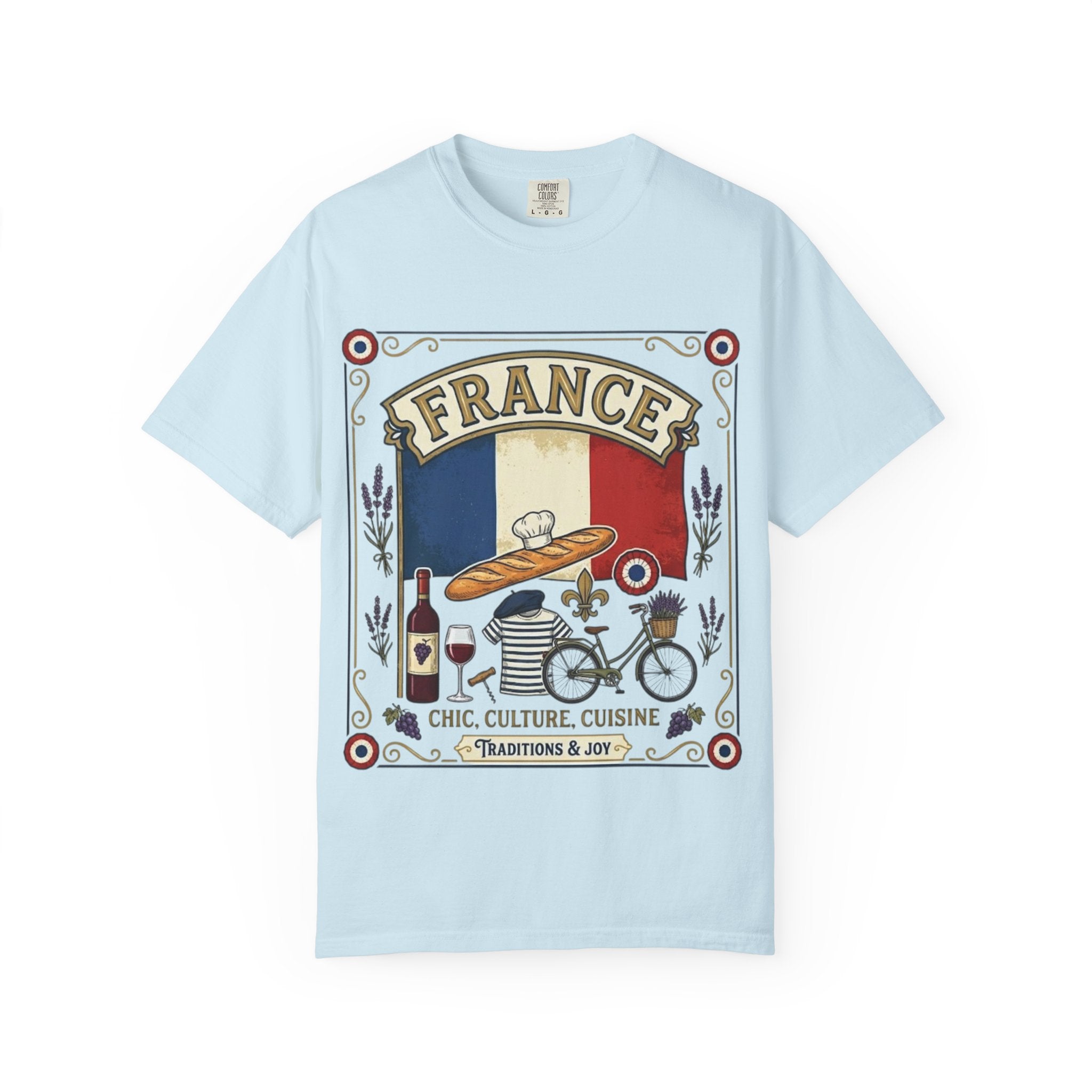 France Vintage Travel T-Shirt — Chic Culture Cuisine Design