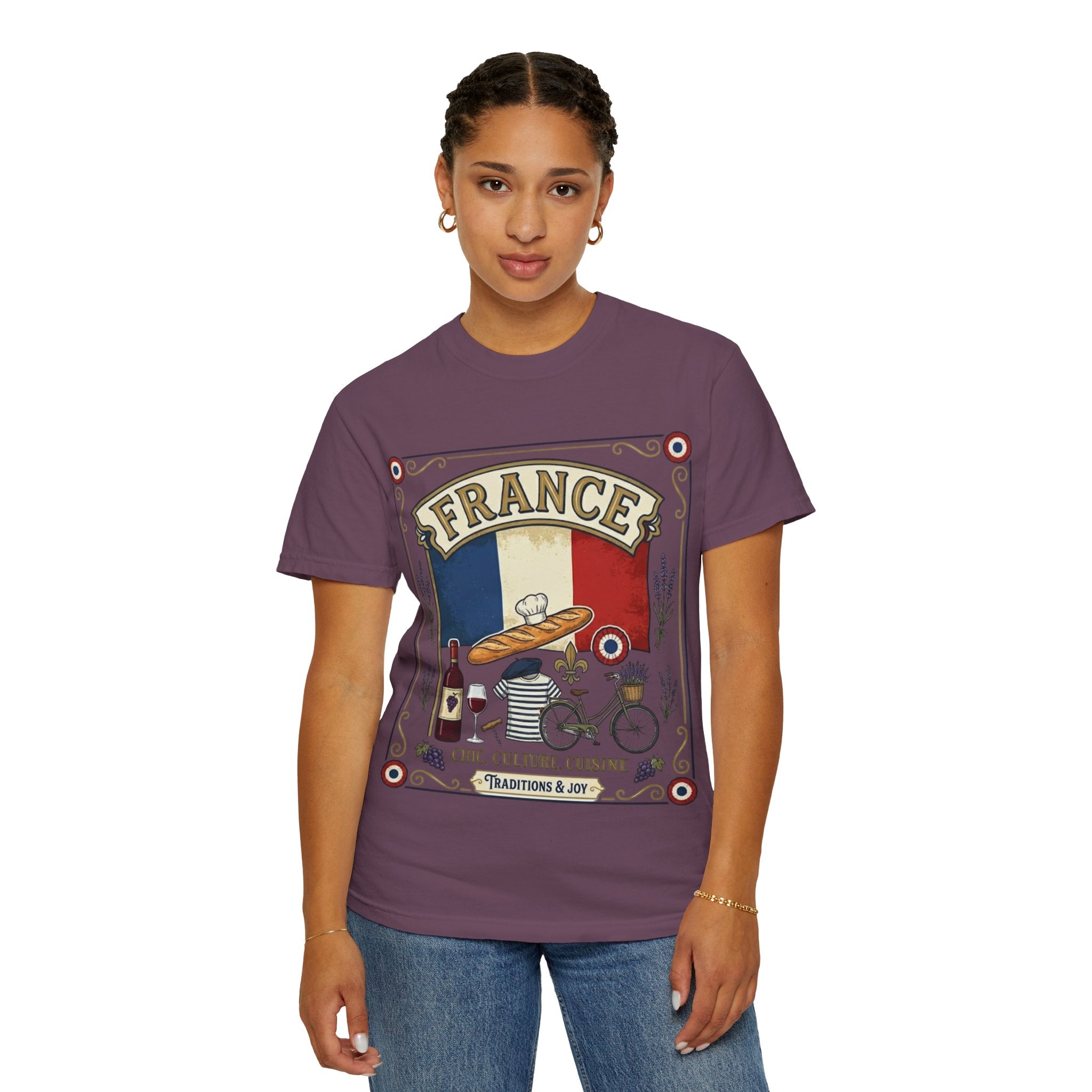 France Vintage Travel T-Shirt — Chic Culture Cuisine Design