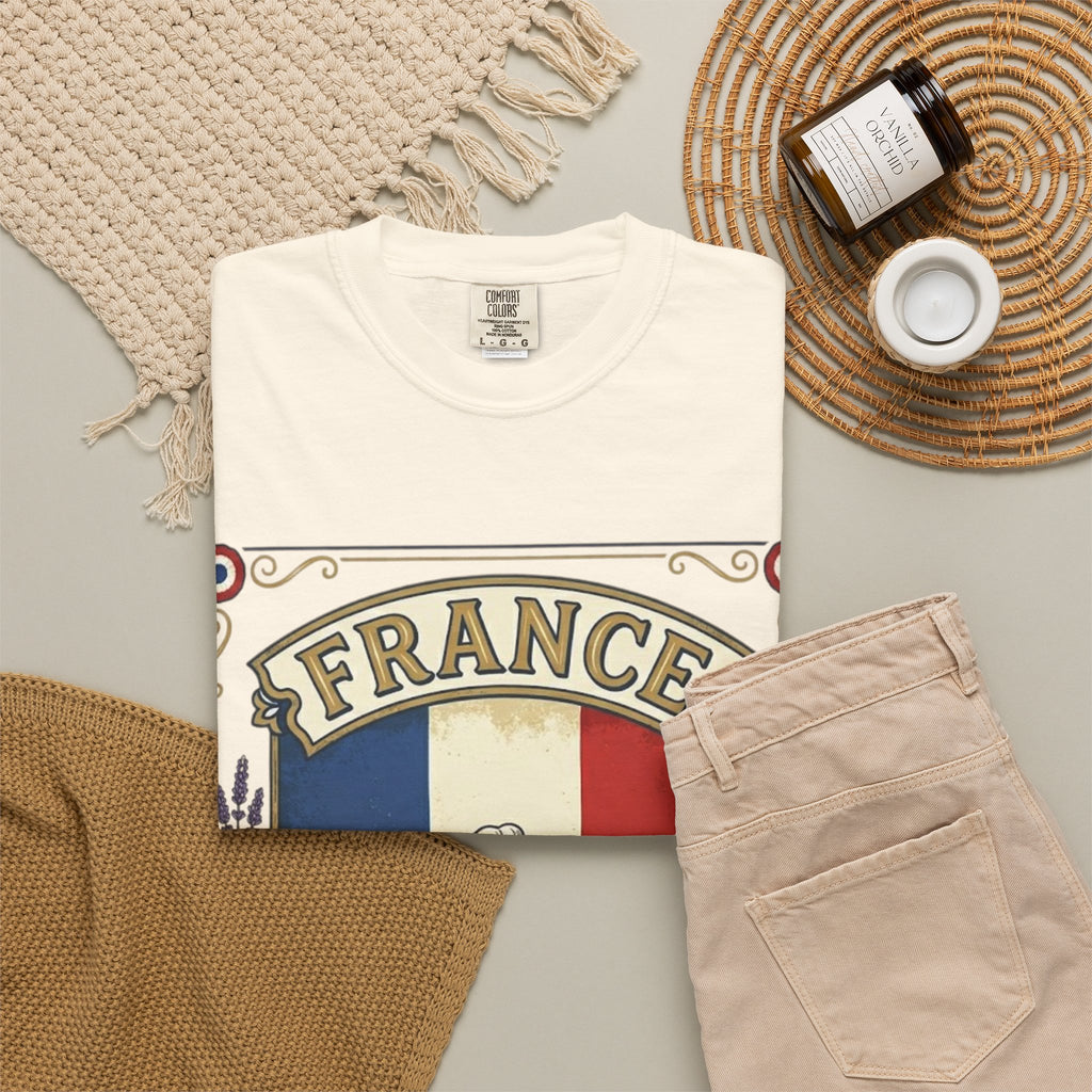 France Vintage Travel T-Shirt — Chic Culture Cuisine Design