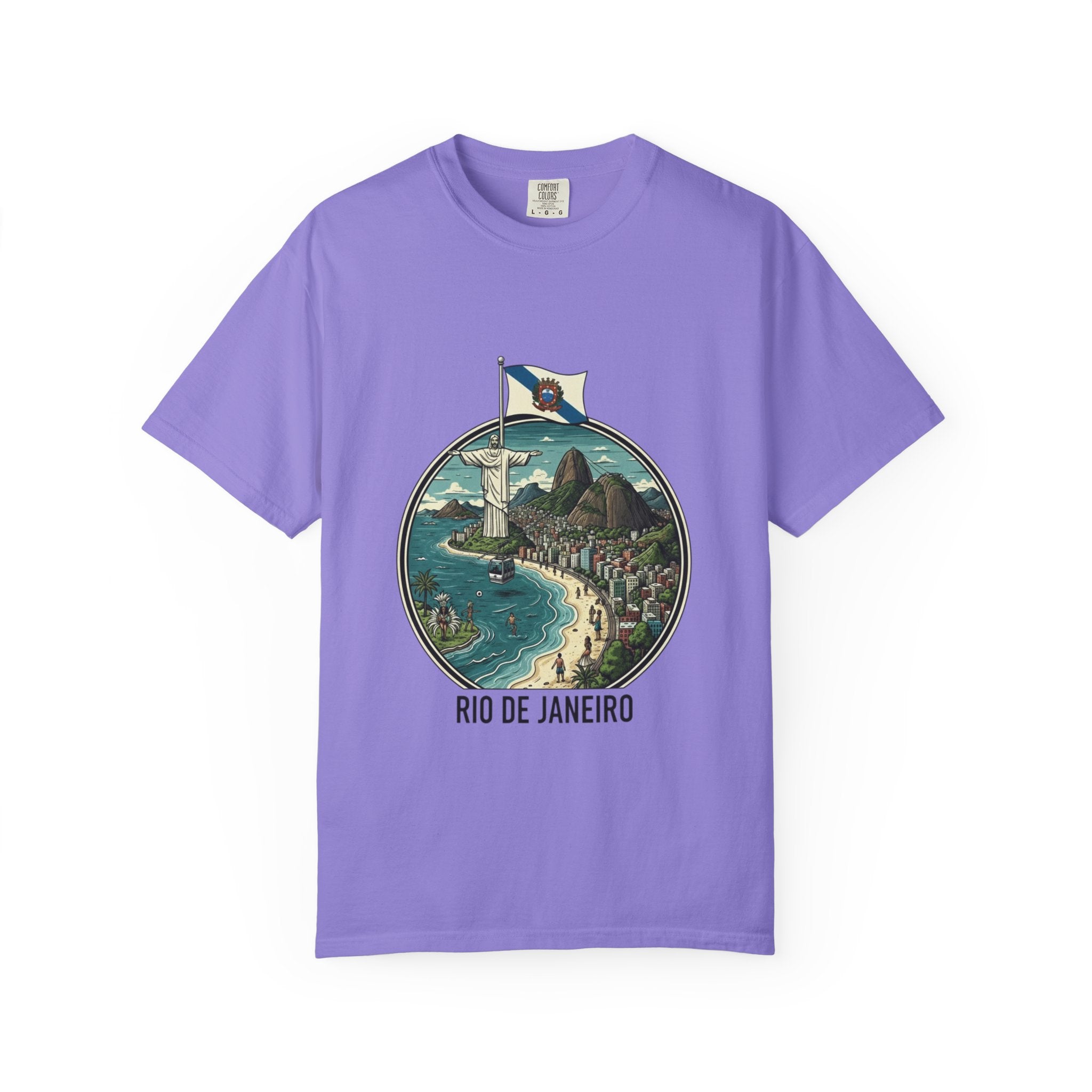 Rio de Janeiro Vintage Travel T-Shirt — Copacabana & Christ the Redeemer Graphic