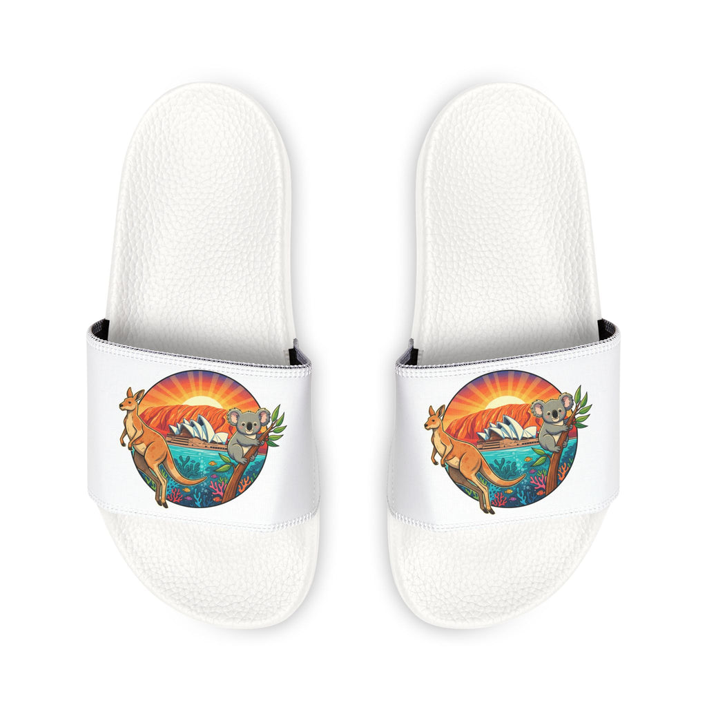 Slide Sandals — Tropical Surf Sun Graphic