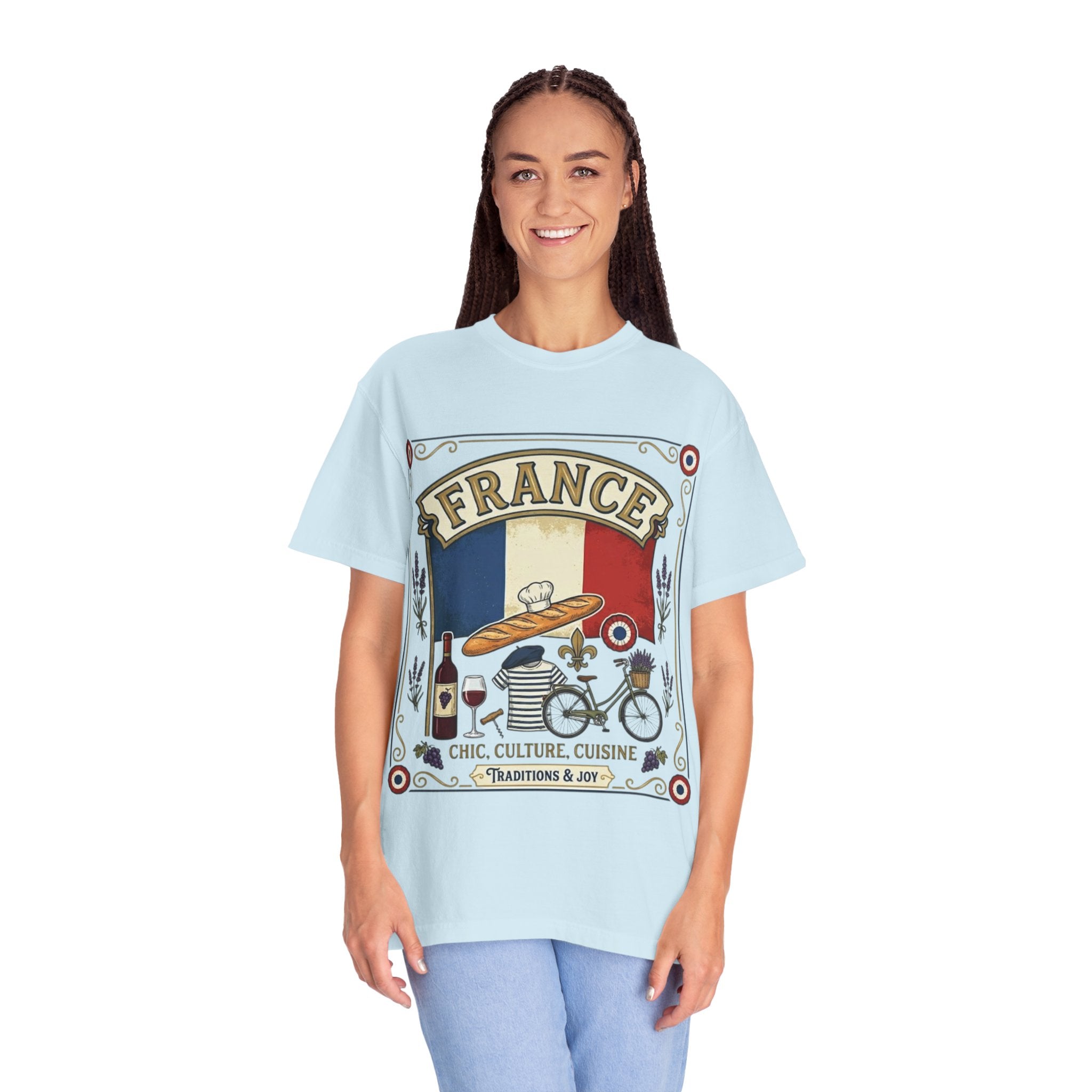 France Vintage Travel T-Shirt — Chic Culture Cuisine Design